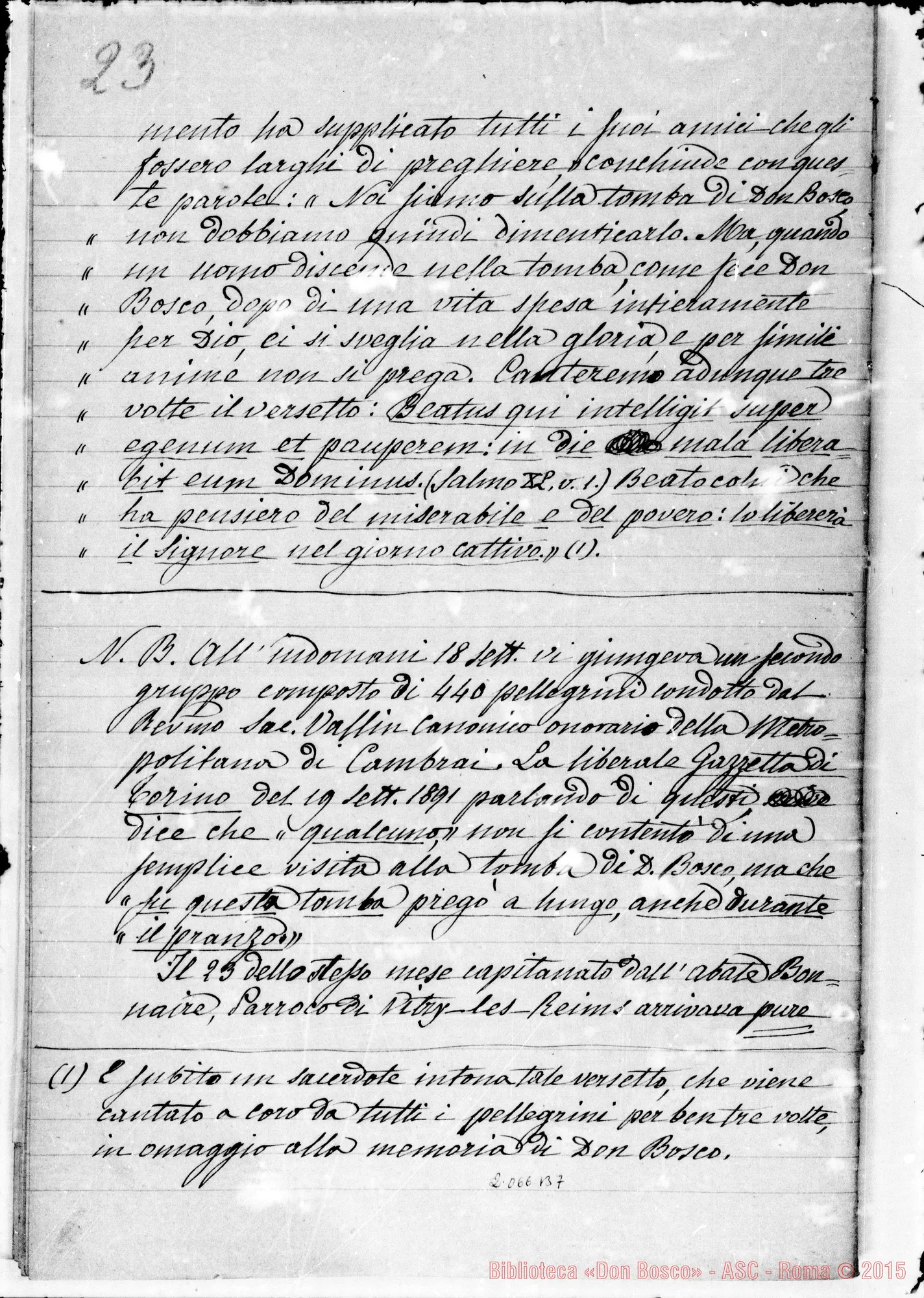 Fotogramma B 7 — Copia di alcuni documenti Preliminari per l’iniziamento del Processo…