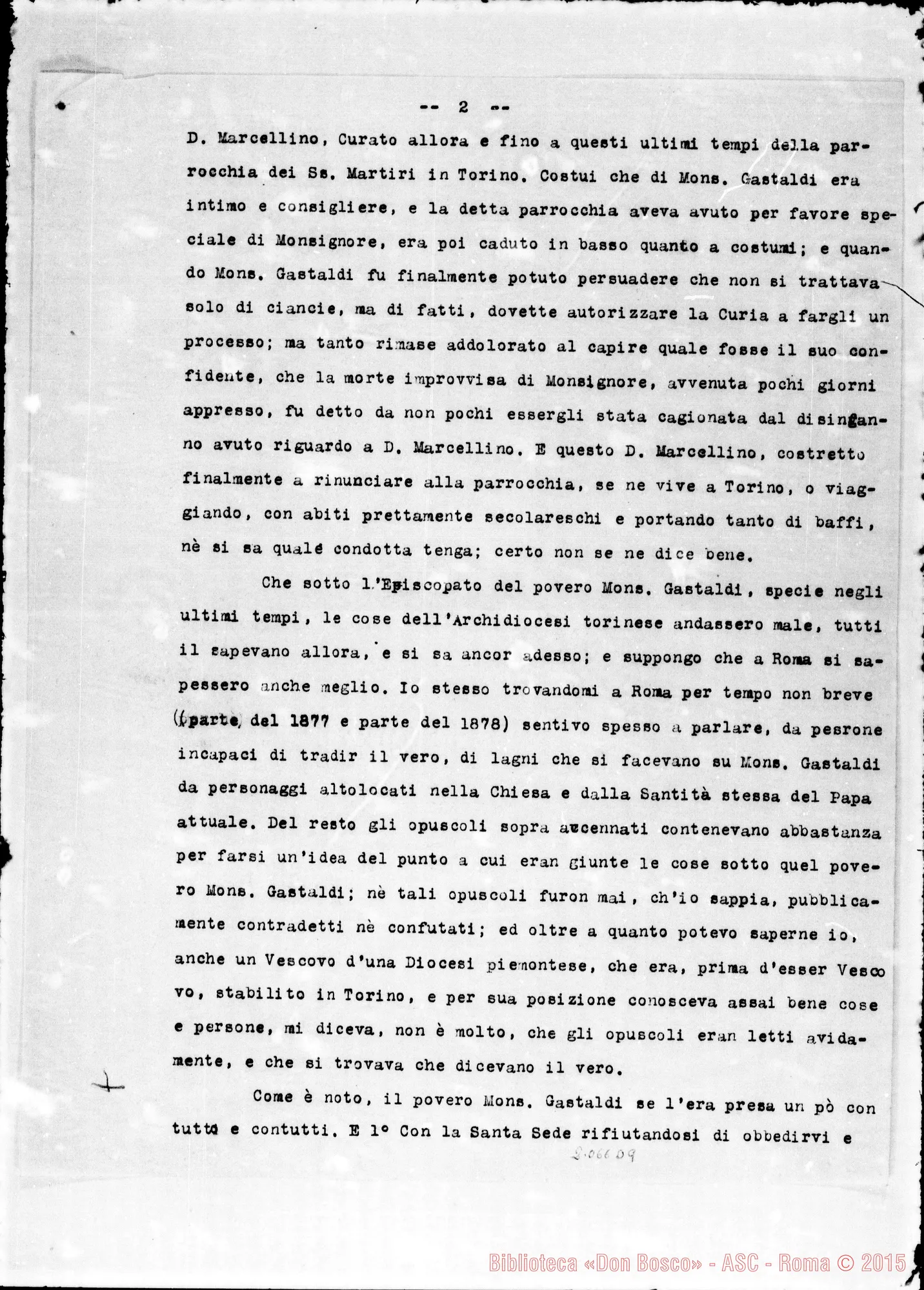 Fotogramma D 9 — D. Turchi Giov.-Card. Prefetto della Congr. dei Riti
