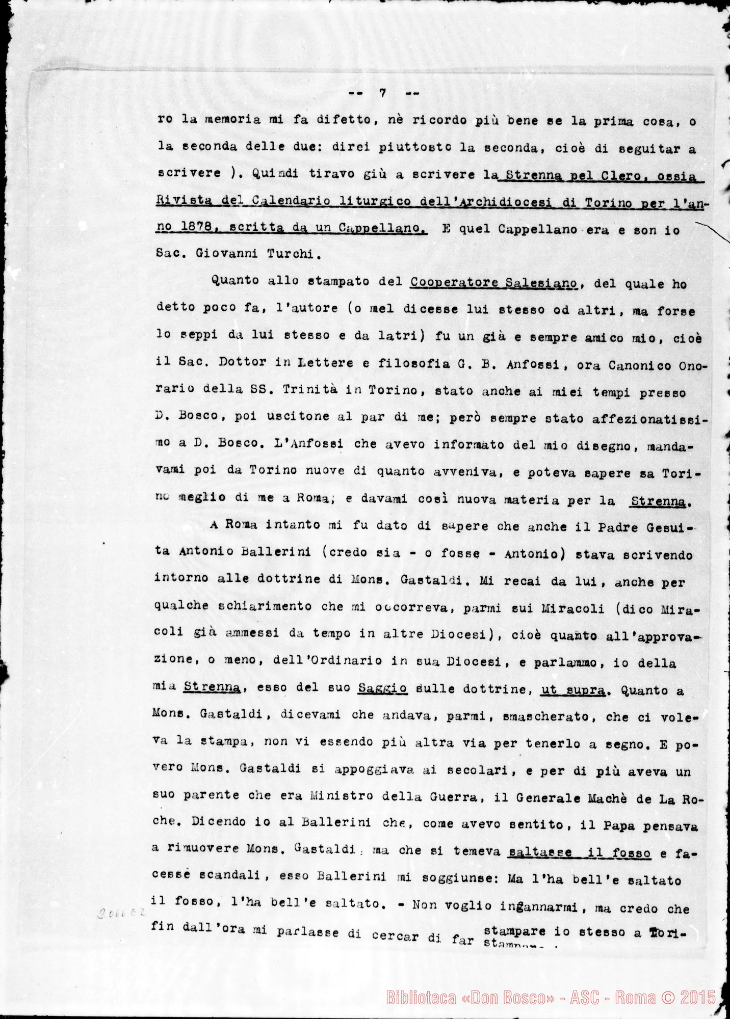 Fotogramma E 2 — D. Turchi Giov.-Card. Prefetto della Congr. dei Riti