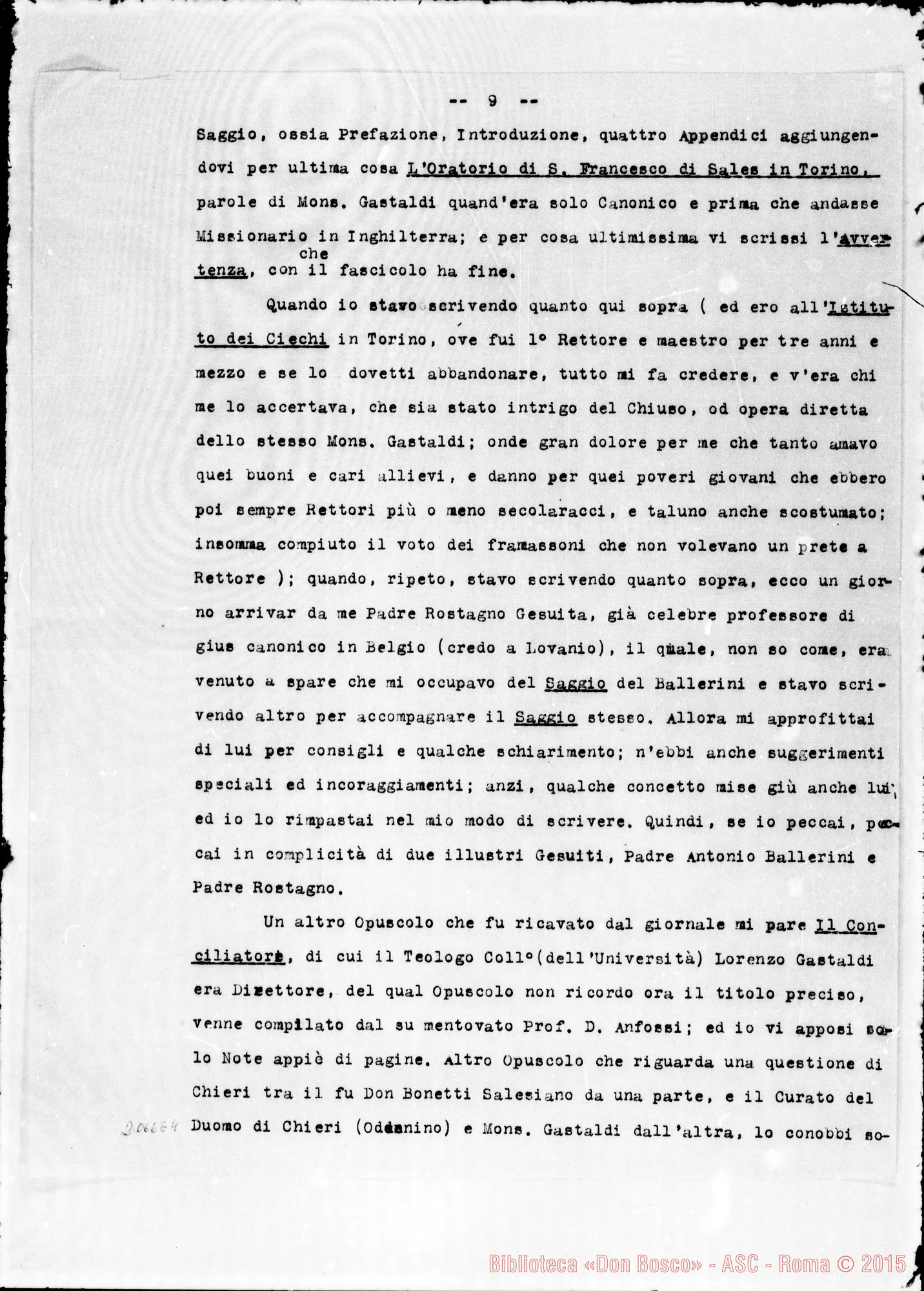 Fotogramma E 4 — D. Turchi Giov.-Card. Prefetto della Congr. dei Riti