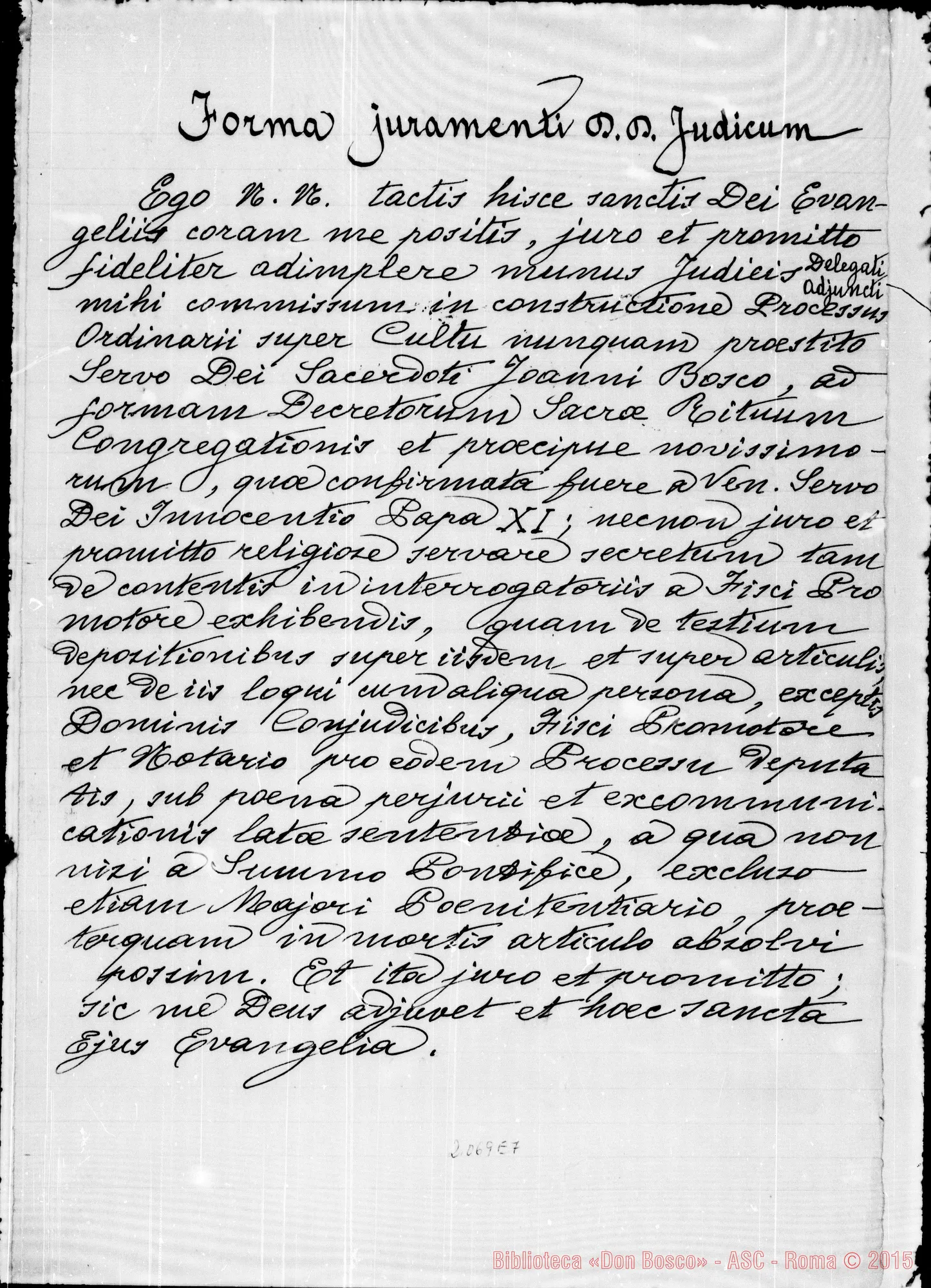 Fotogramma E 7 — Forma iuramenti. Ms.