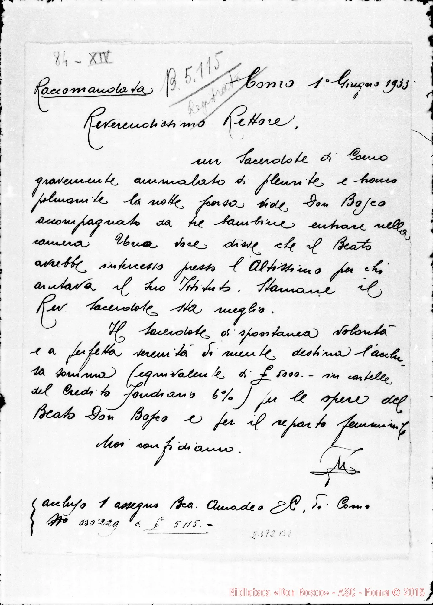 Fotogramma B 2 — N.N.-Reverendissimo Rettore
