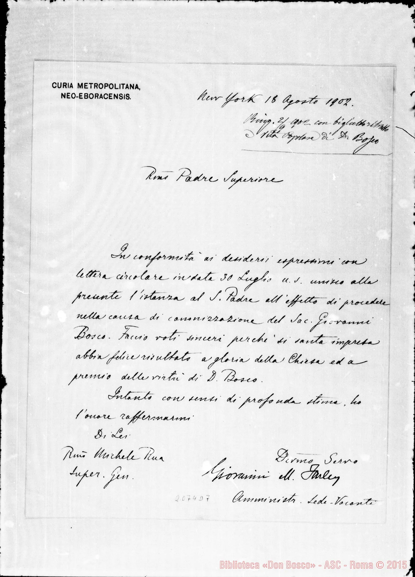 Fotogramma D 7 — Curia Metropolitana Neo-Eboracensis, Amministr. Sede-vacante