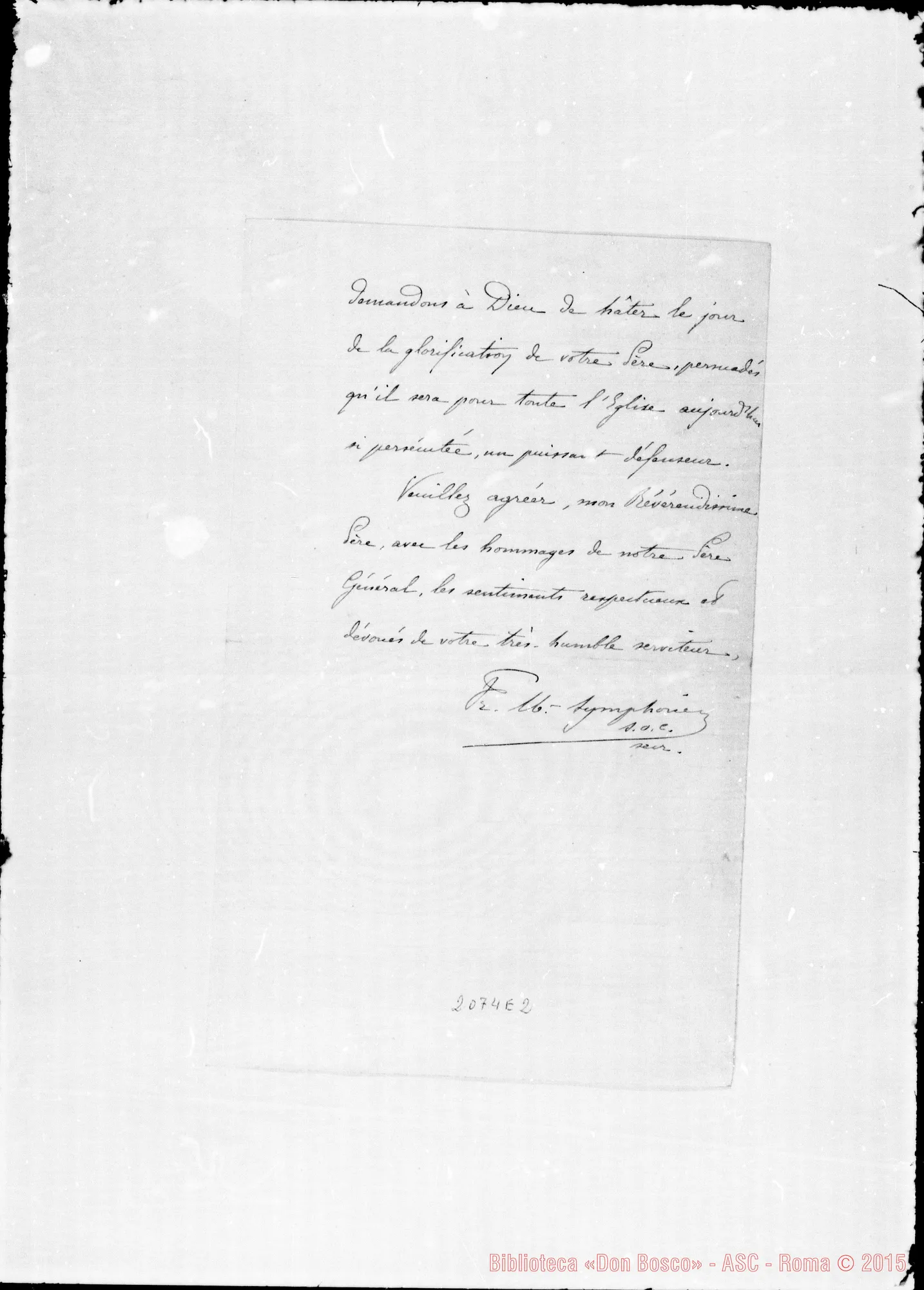 Fotogramma E 2 — Ordre des Cisterciens Reformés. Maison Généralice