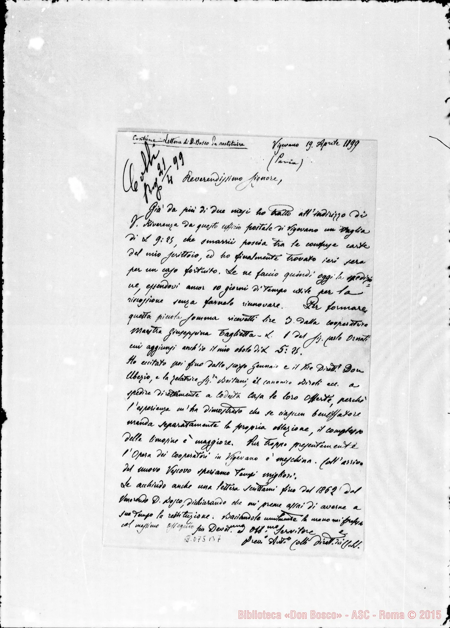 Fotogramma B 7 — Colli-Rev.mo Sig.