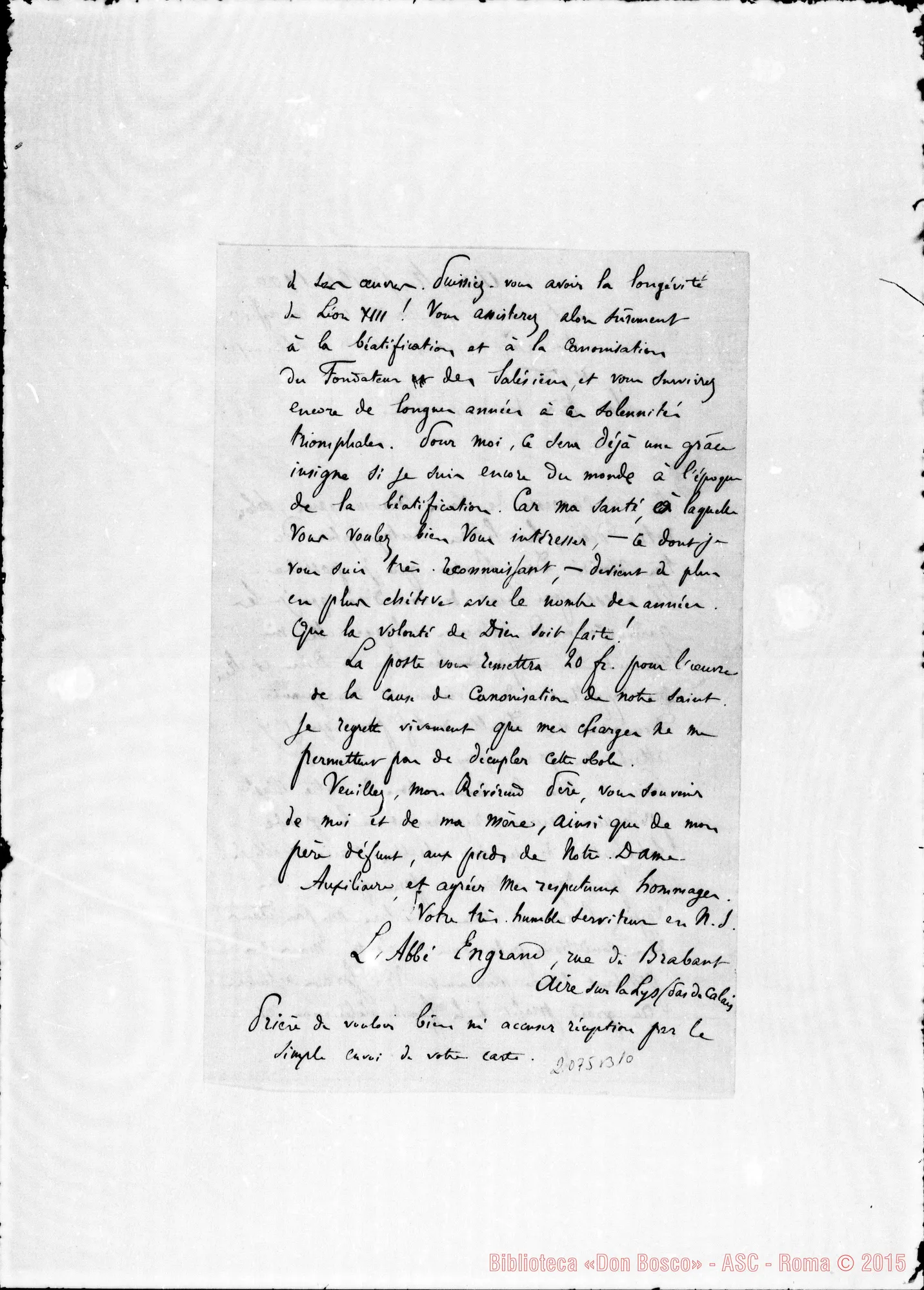 Fotogramma B 10 — L’Abbé Engrand