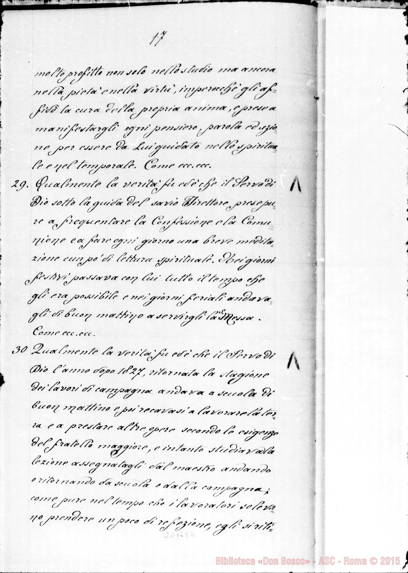 Fotogramma E 2 — Registro ms. di Proposizioni E Articoli su D. Bosco (408 art.)