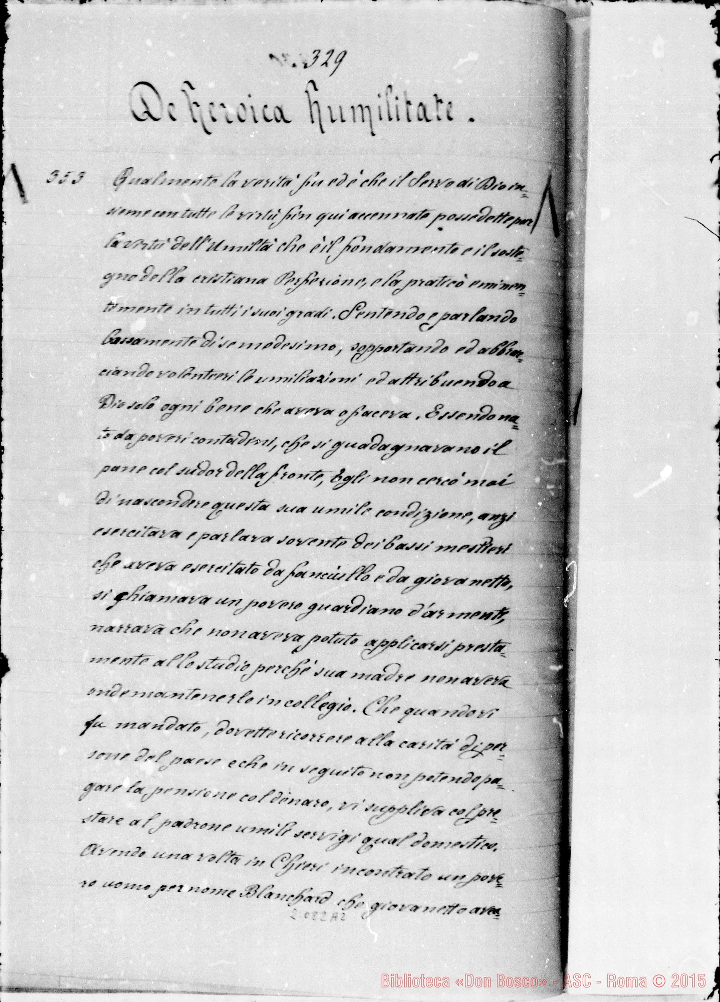Fotogramma A 2 — Registro ms. di Proposizioni E Articoli su D. Bosco (408 art.)