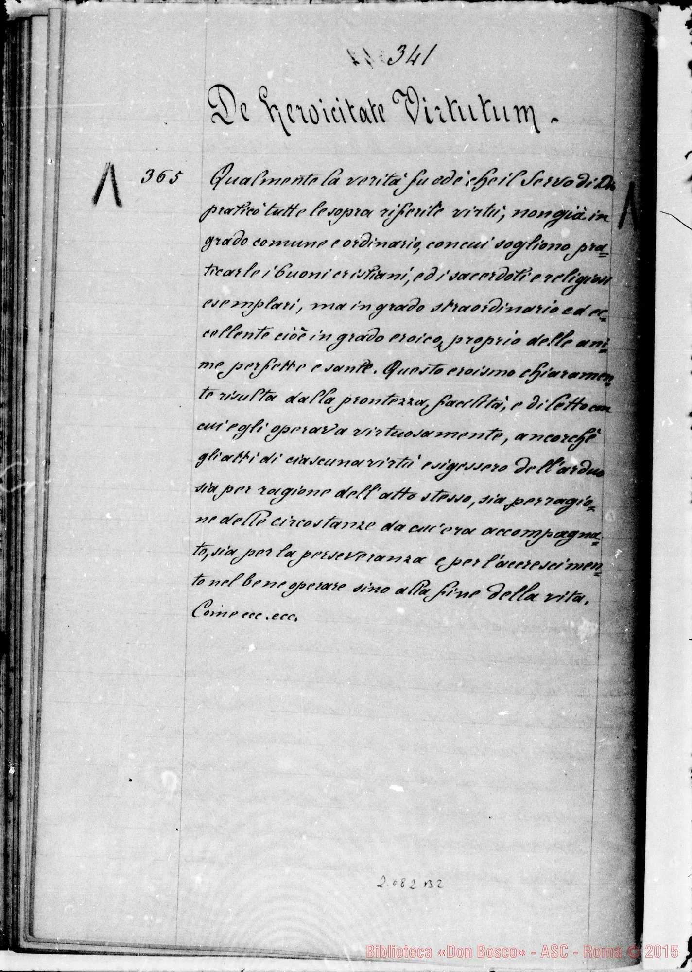 Fotogramma B 2 — Registro ms. di Proposizioni E Articoli su D. Bosco (408 art.)
