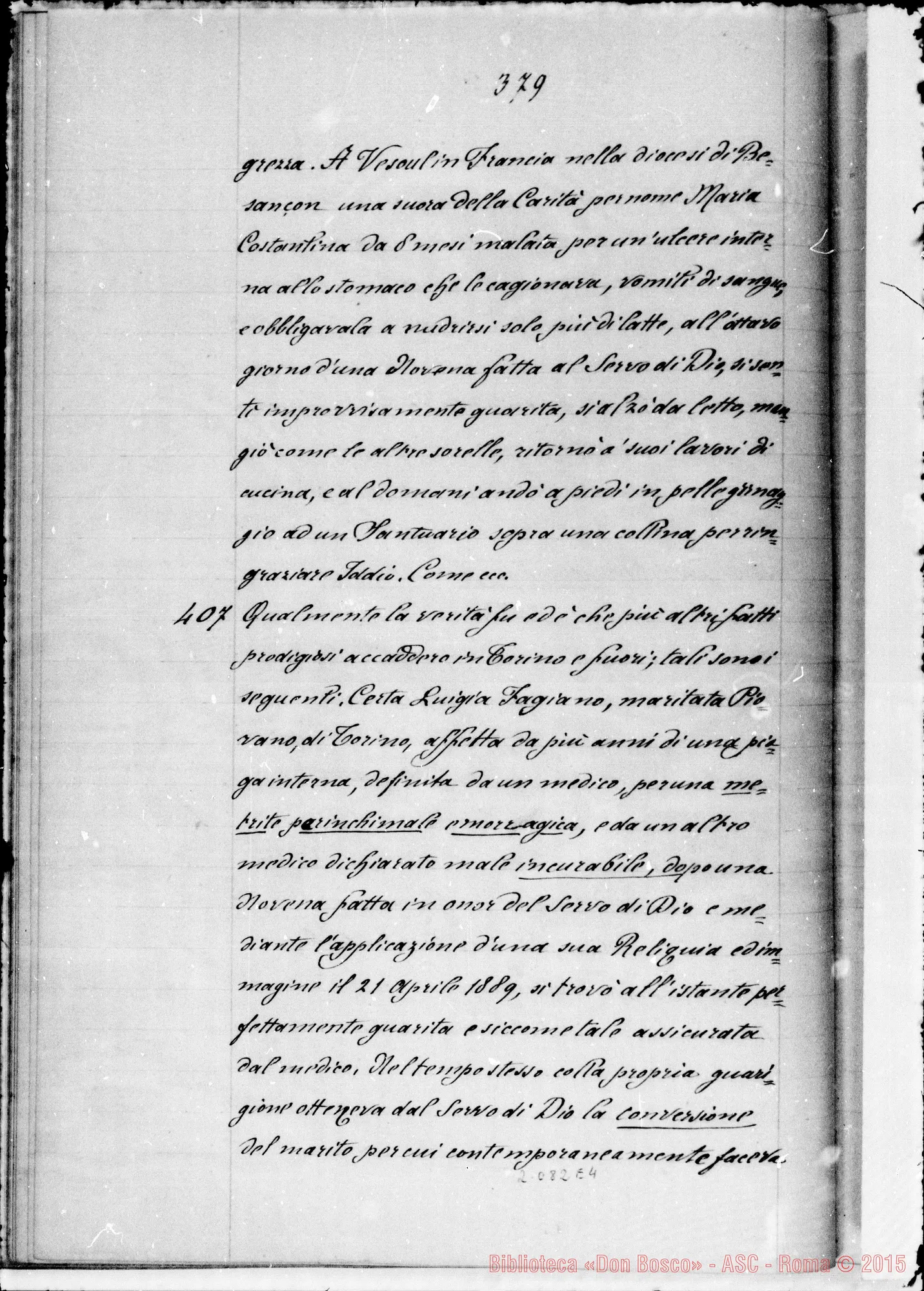Fotogramma E 4 — Registro ms. di Proposizioni E Articoli su D. Bosco (408 art.)