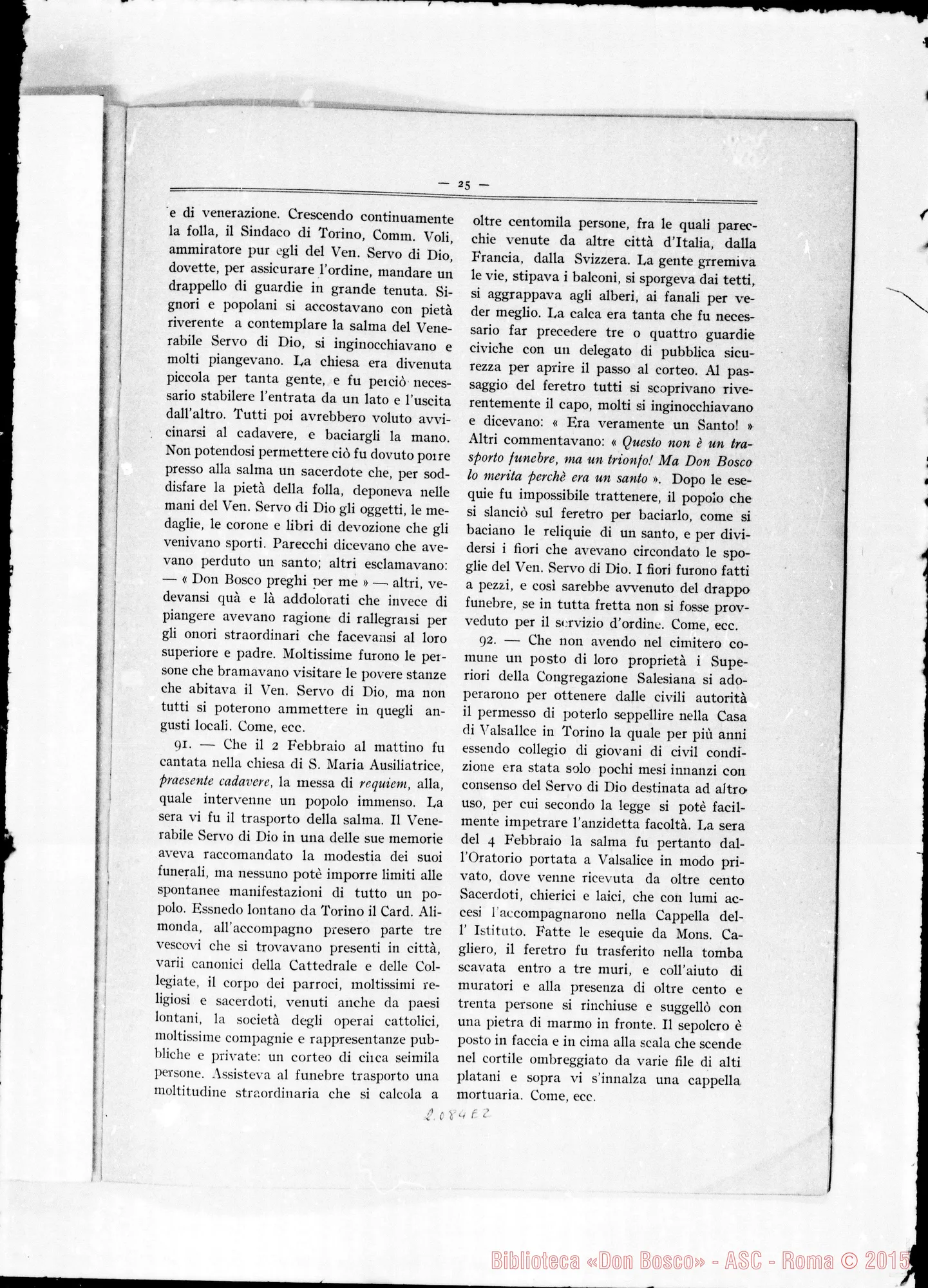Fotogramma E 2 — Fascicolo stampato: Proposizioni E articoli su D. Bosco (117 art.)
