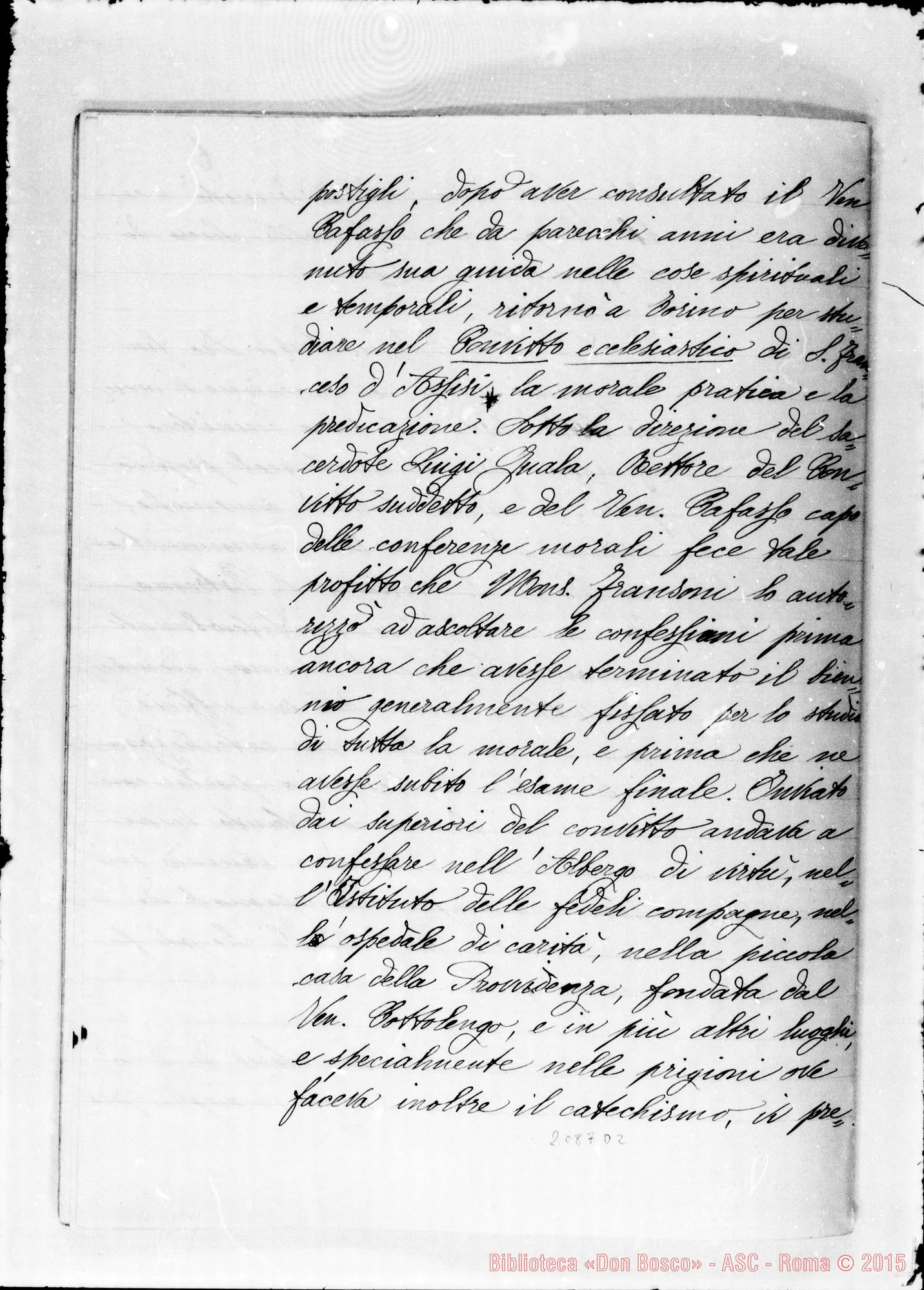 Fotogramma D 2 — Articoli di «Fama E Santità». Ms.