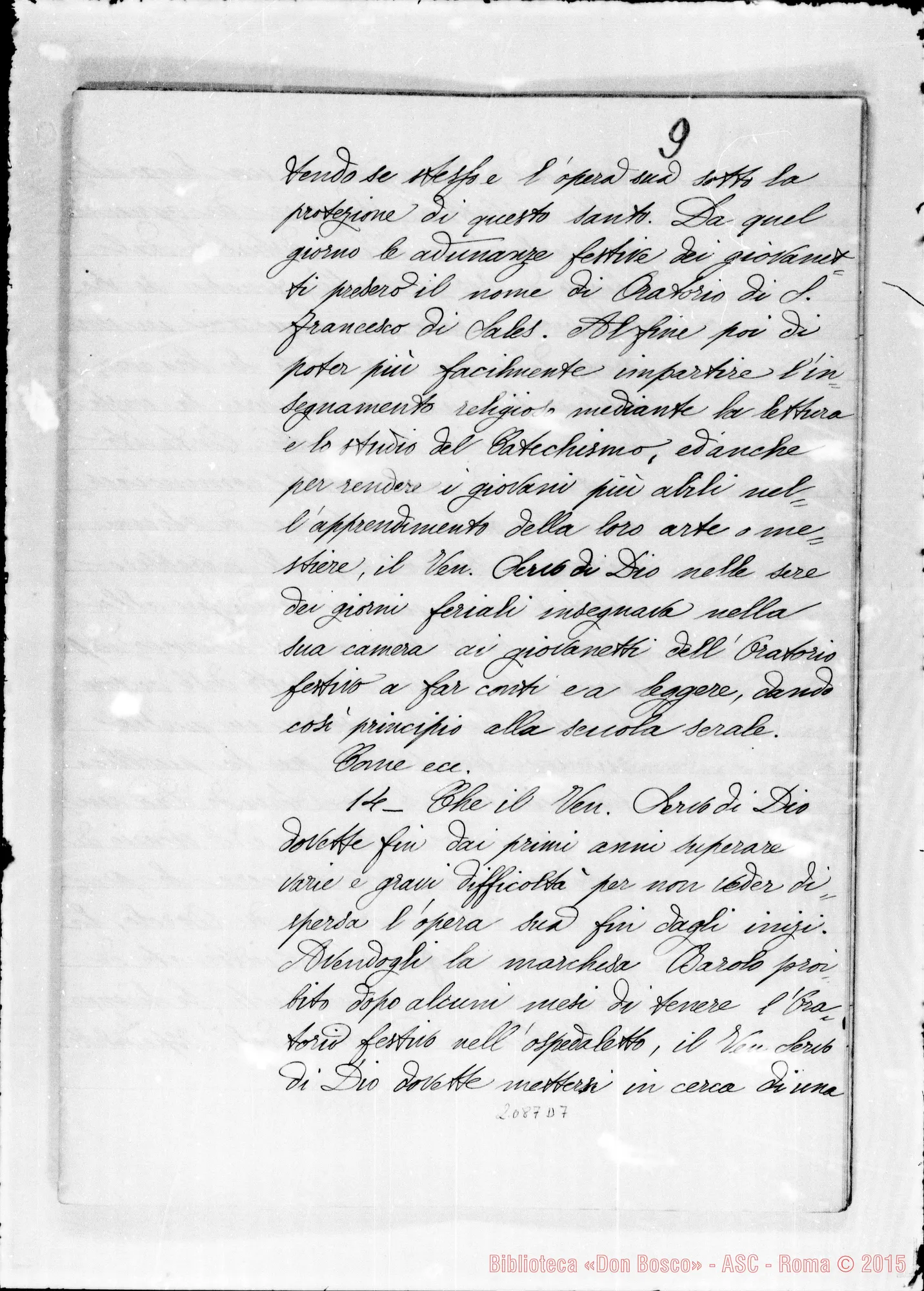 Fotogramma D 7 — Articoli di «Fama E Santità». Ms.