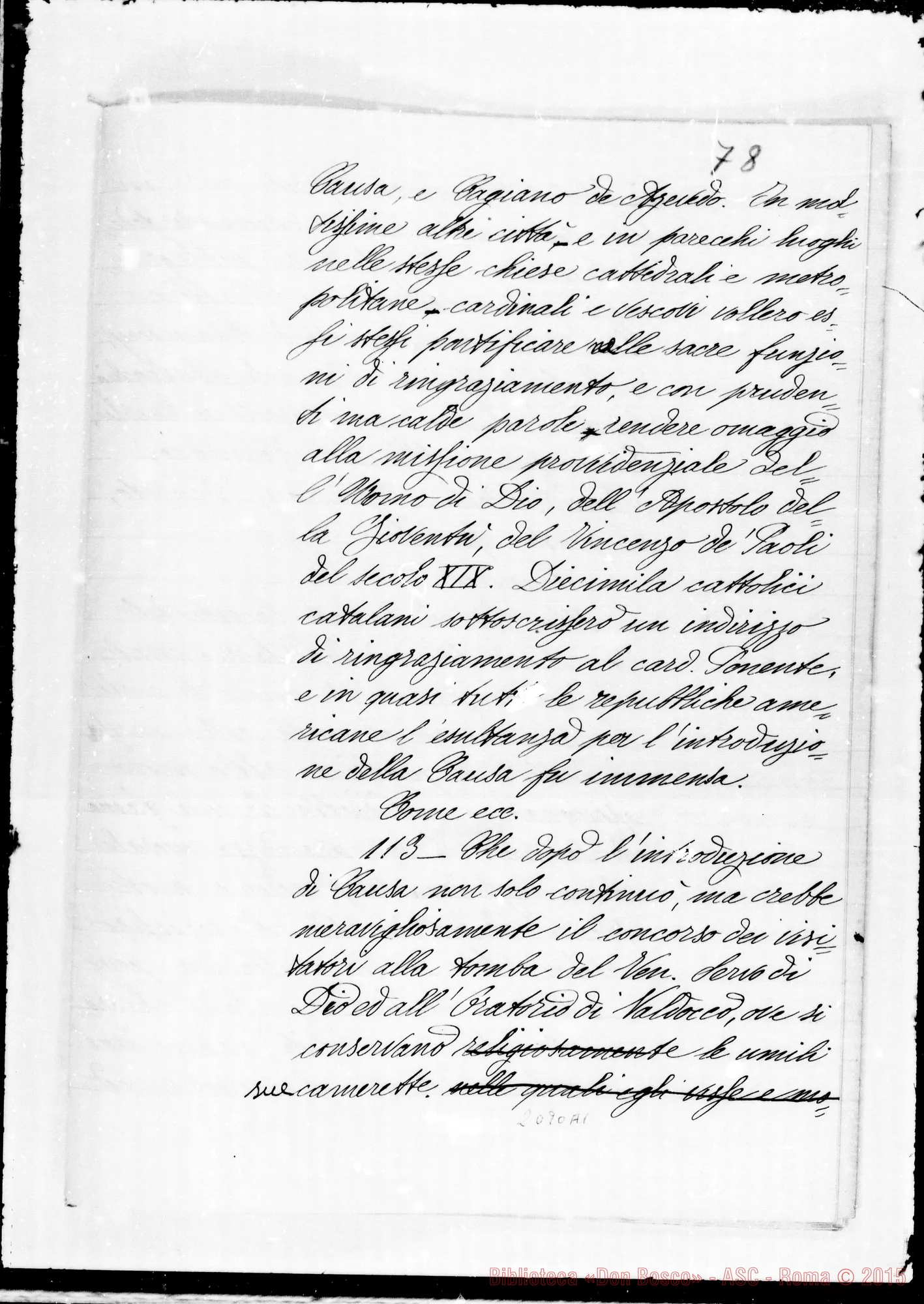 Fotogramma A 1 — Articoli di «Fama E Santità». Ms.