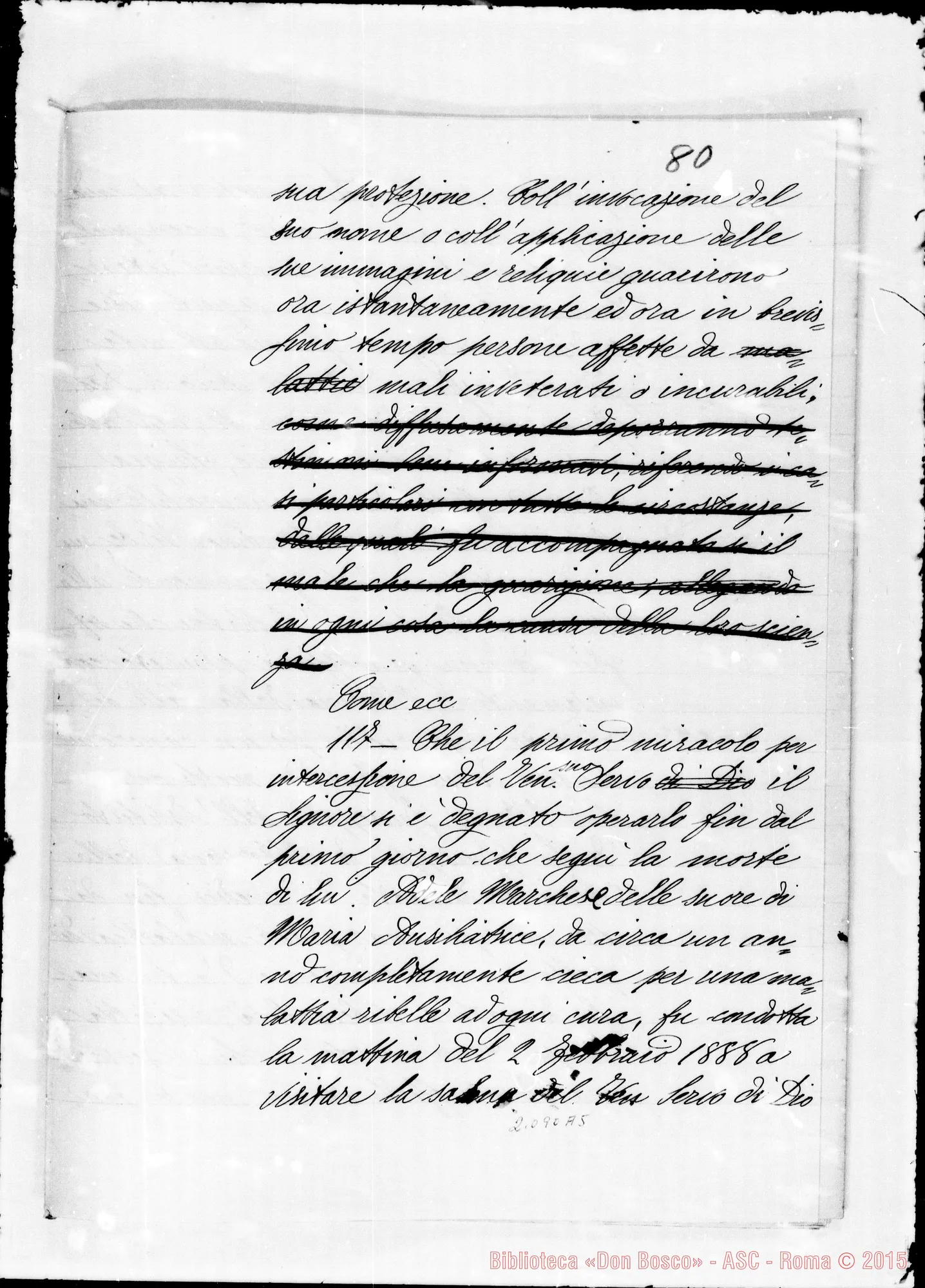 Fotogramma A 5 — Articoli di «Fama E Santità». Ms.