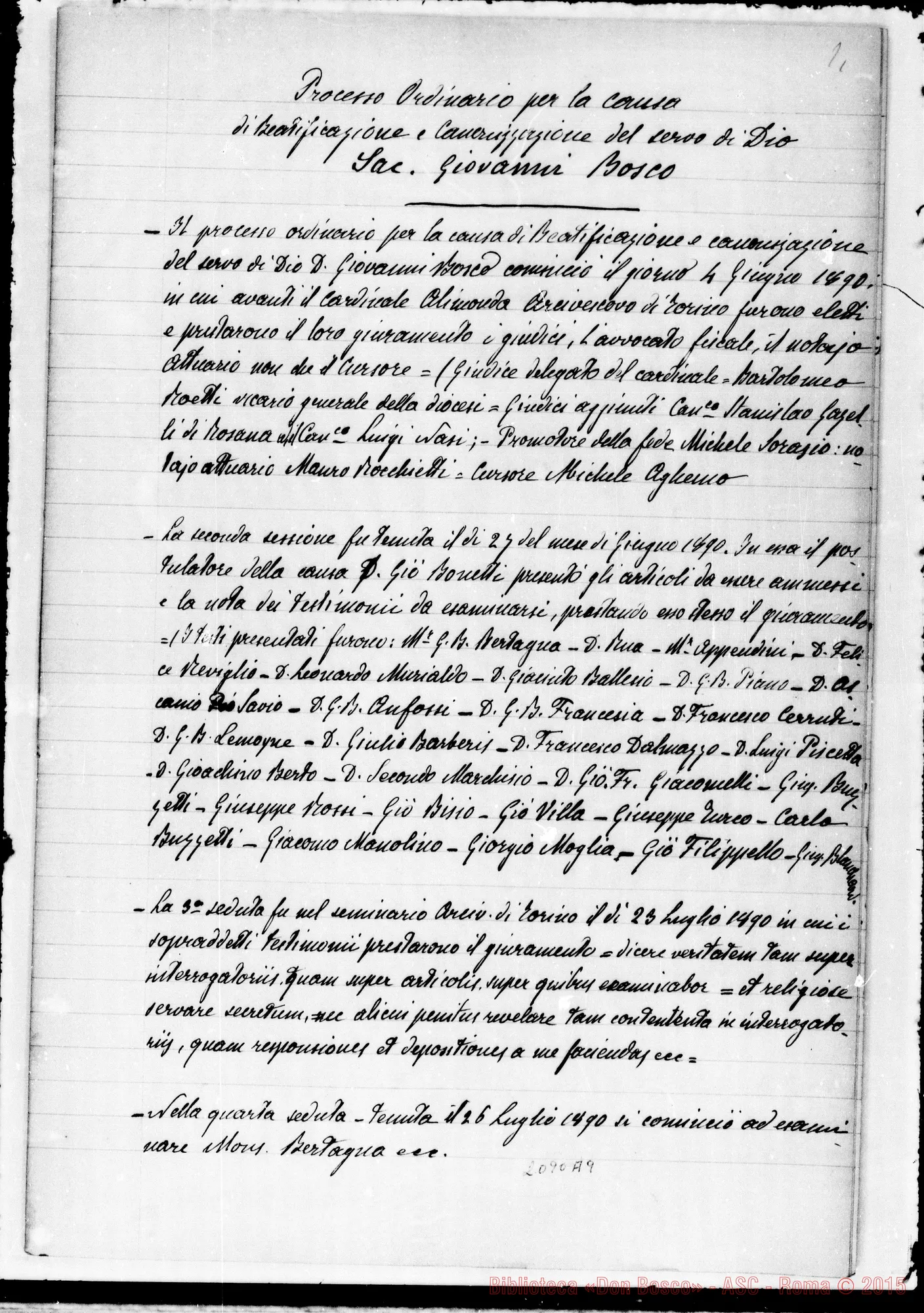 Fotogramma A 9 — Appunti sul Processo Ordinario