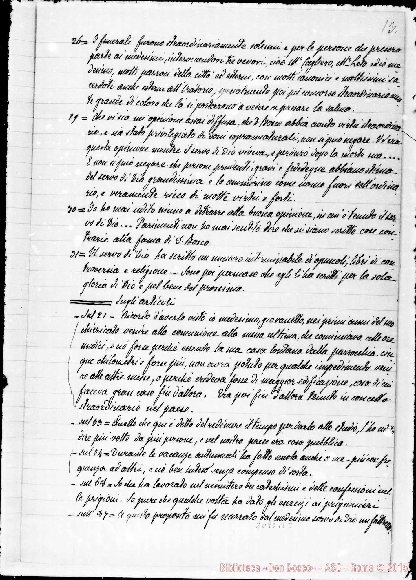 Fotogramma B 3 — Appunti sul Processo Ordinario