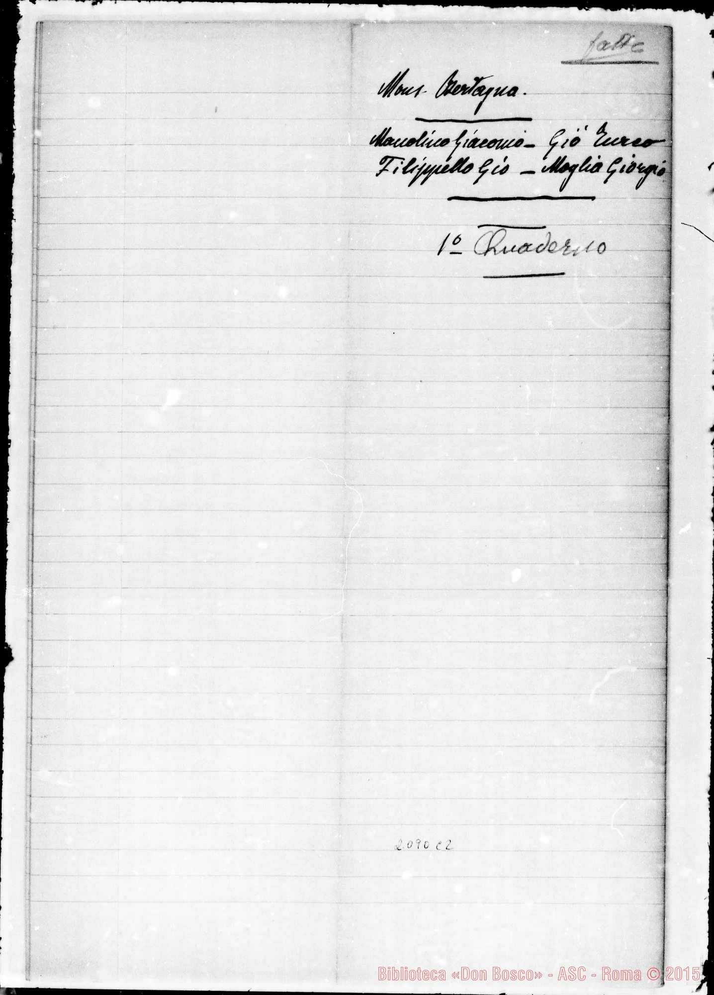 Fotogramma C 2 — Appunti sul Processo Ordinario