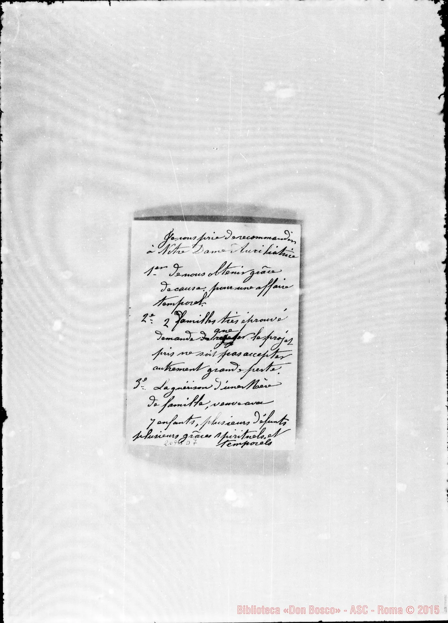 Fotogramma D 7 — Anne Savidan-Mon Révérend Pére. Lettera originale
