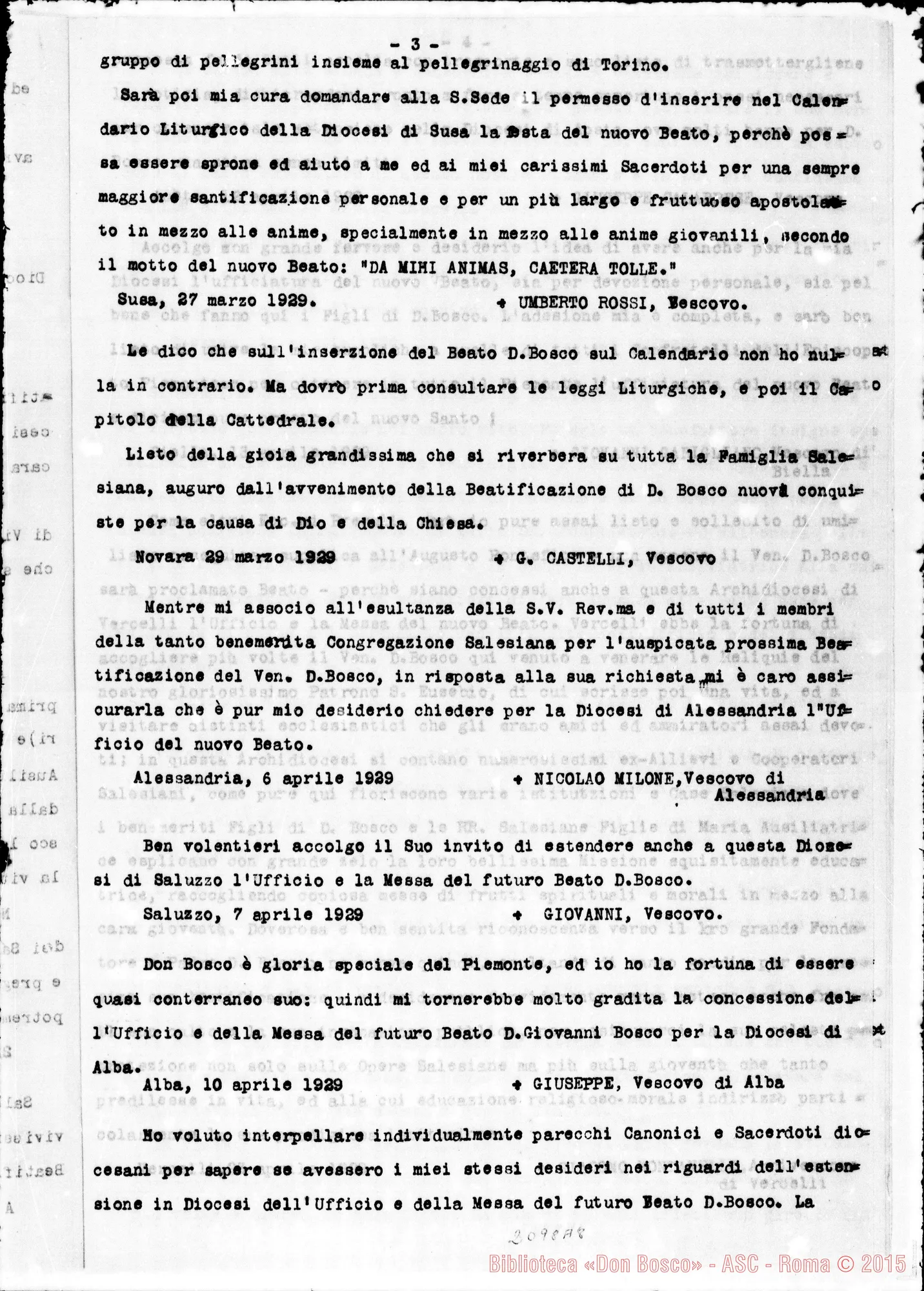 Fotogramma A 8 — Adesioni di Eccellentissimi Ordinari… Copia dattil.