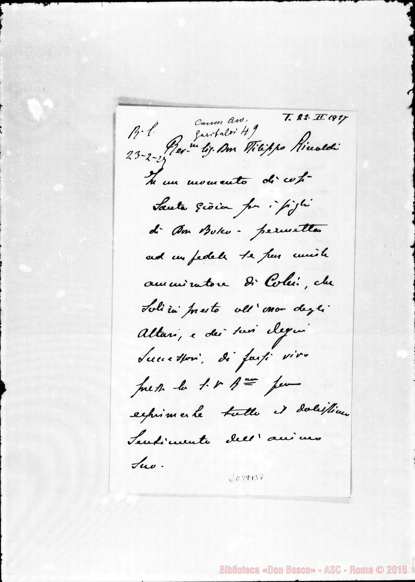 Fotogramma B 7 — Cailo B.-D. Rinaldi