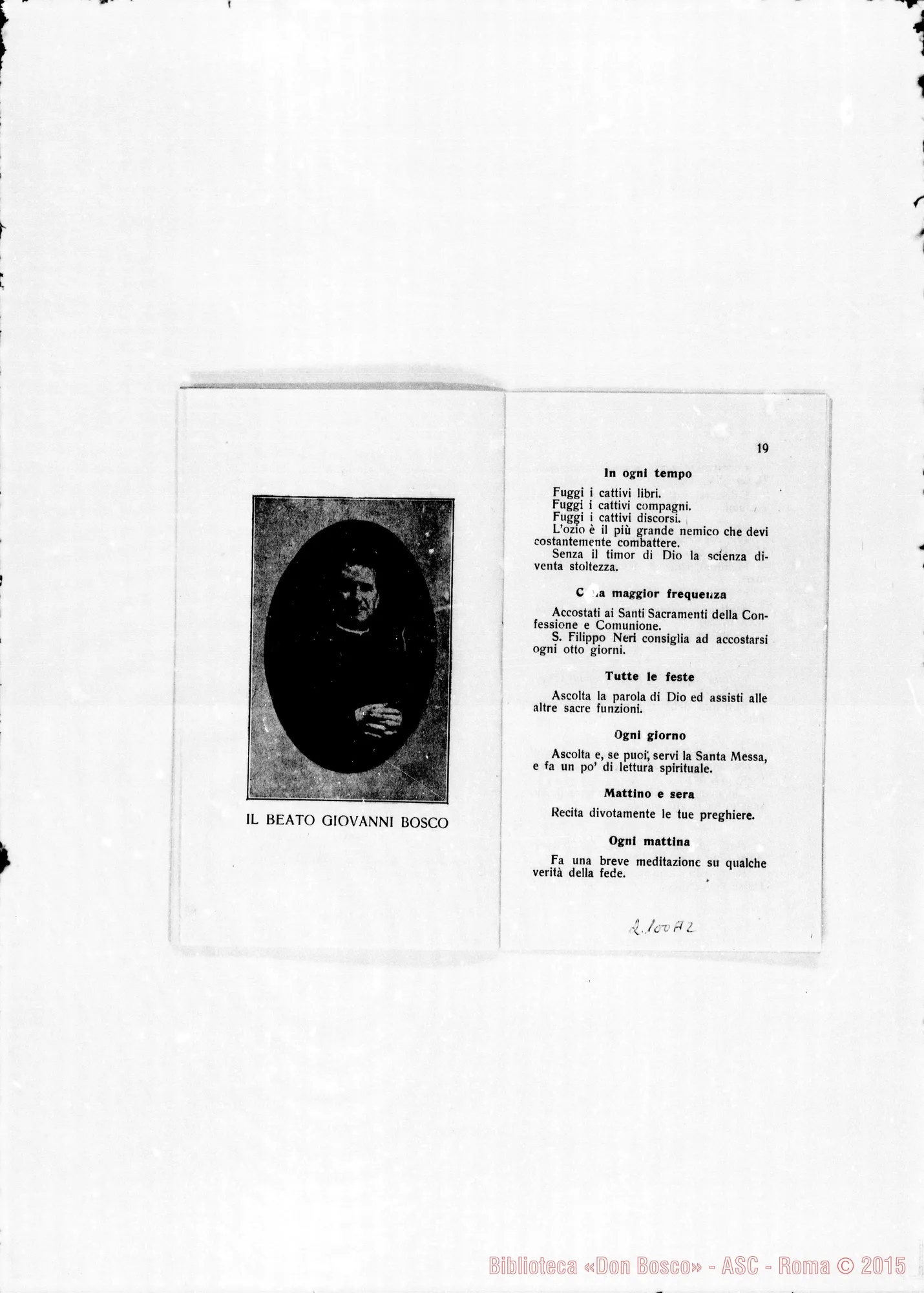 Fotogramma A 2 — Pio XI ai giovani della Casa Madre del Beato Don Bosco. Stampato