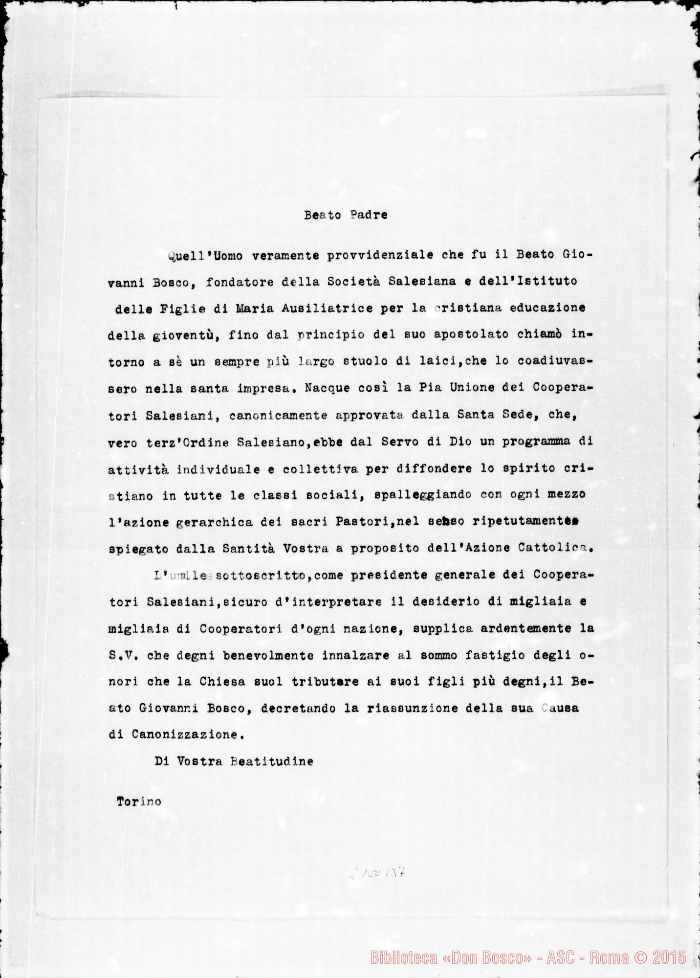 Fotogramma B 7 — Cooperatori Salesiani-Beatissimo Padre