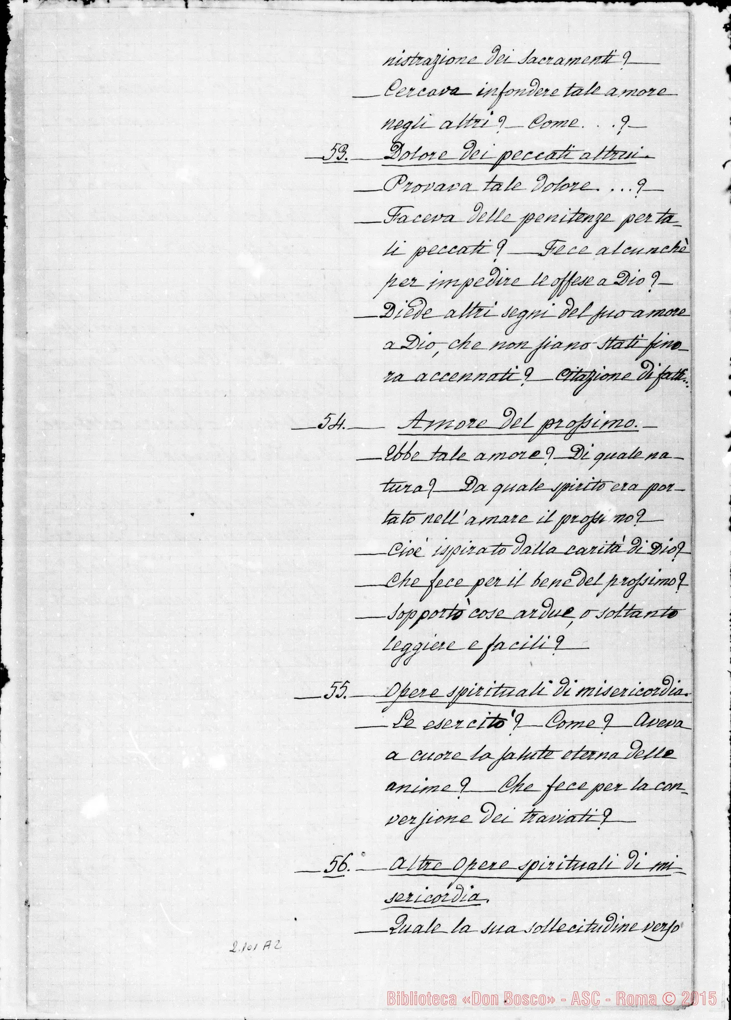 Fotogramma A 2 — Interrogatorii dal N. 11 al 84… per il processo Apostolico