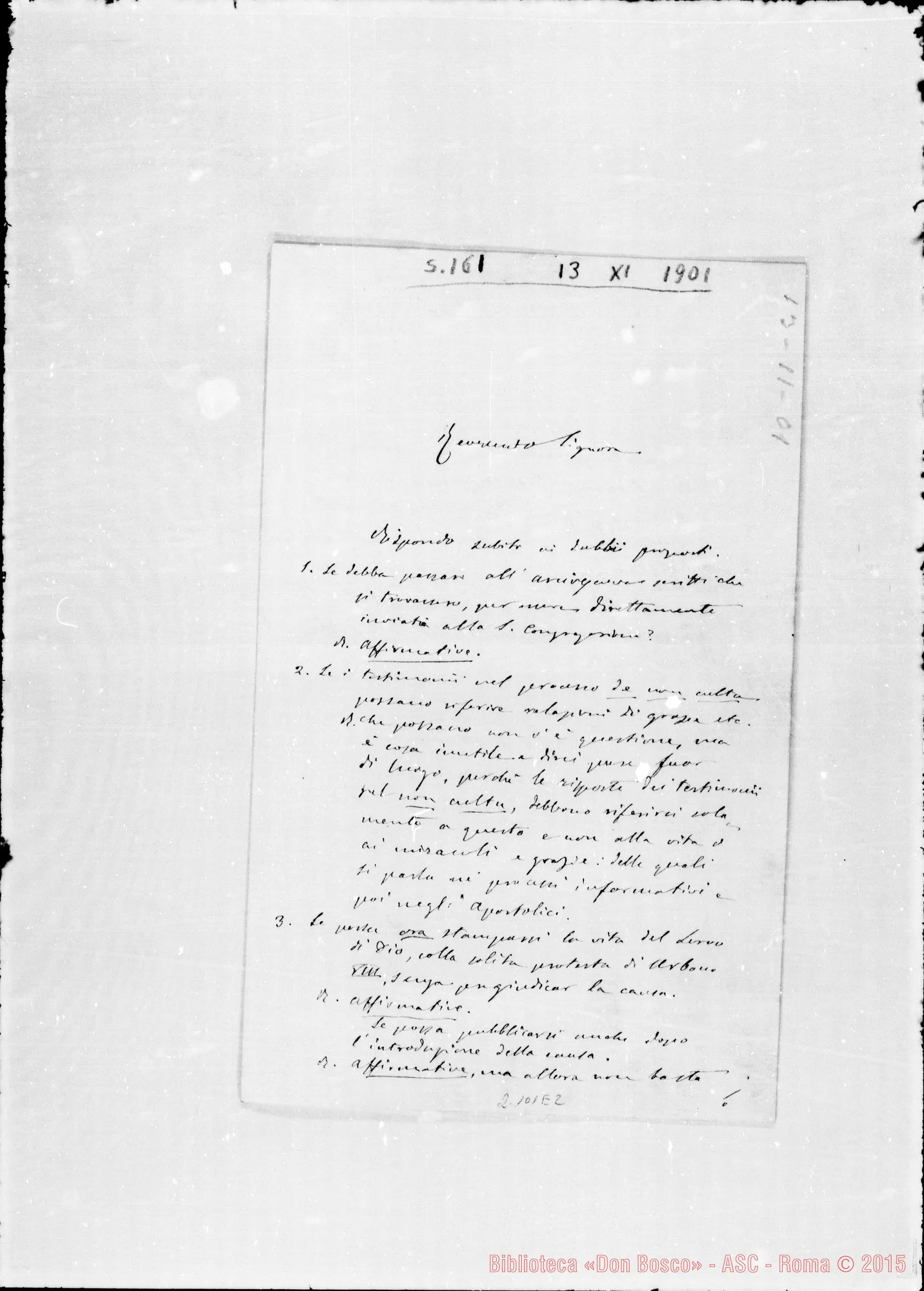 Fotogramma E 2 — Giambattista Lugari-Rev.do Sig.
