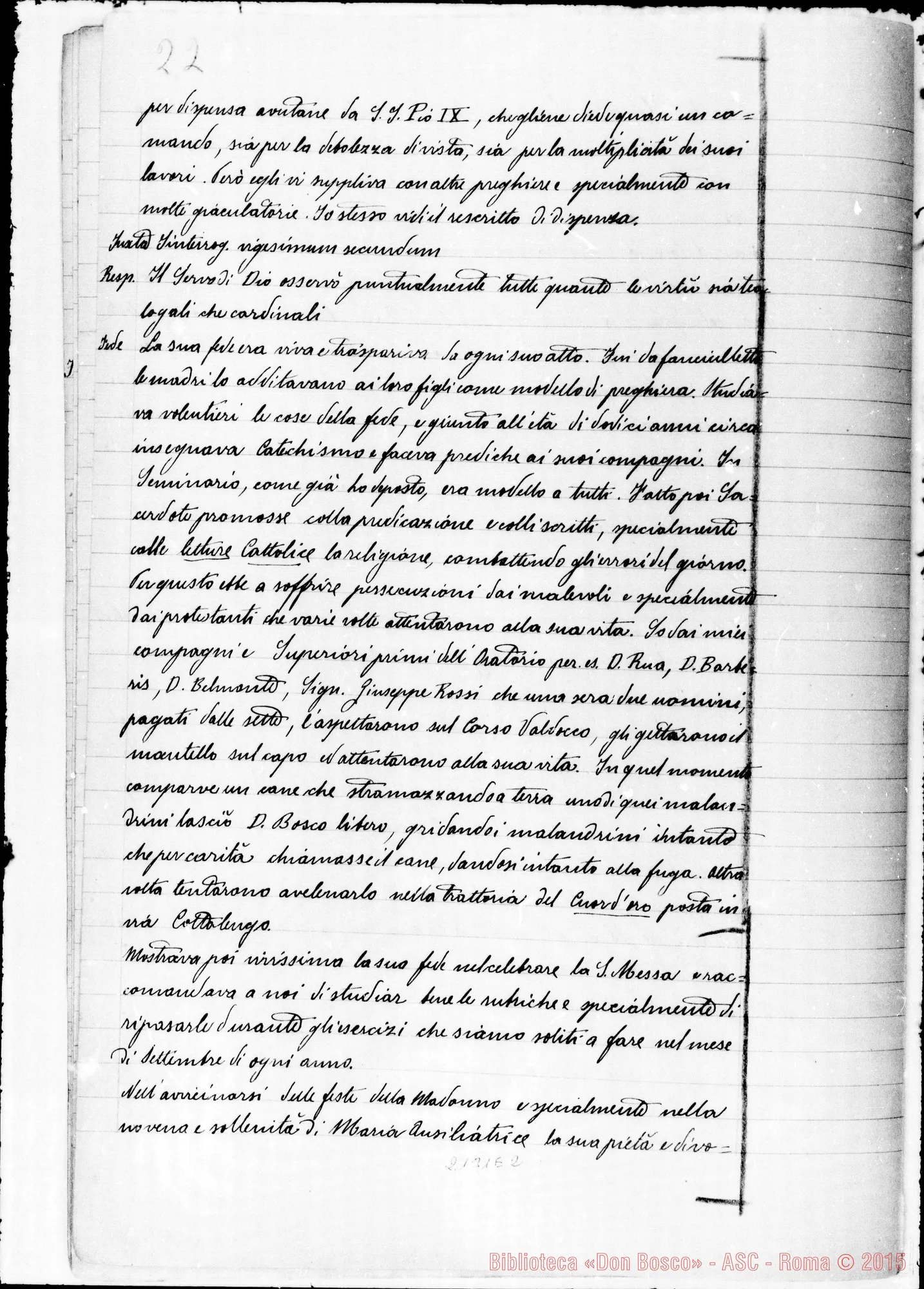 Fotogramma E 2 — D. Marchisio Secondo: Ms. copia A