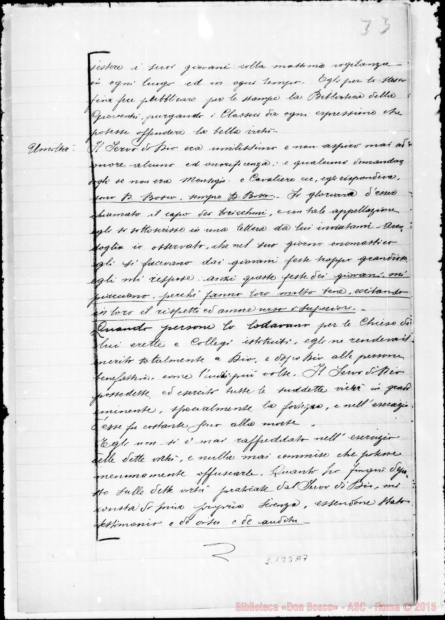 Fotogramma A 7 — D. Giacomelli Giov. Frco.: Ms. copia A