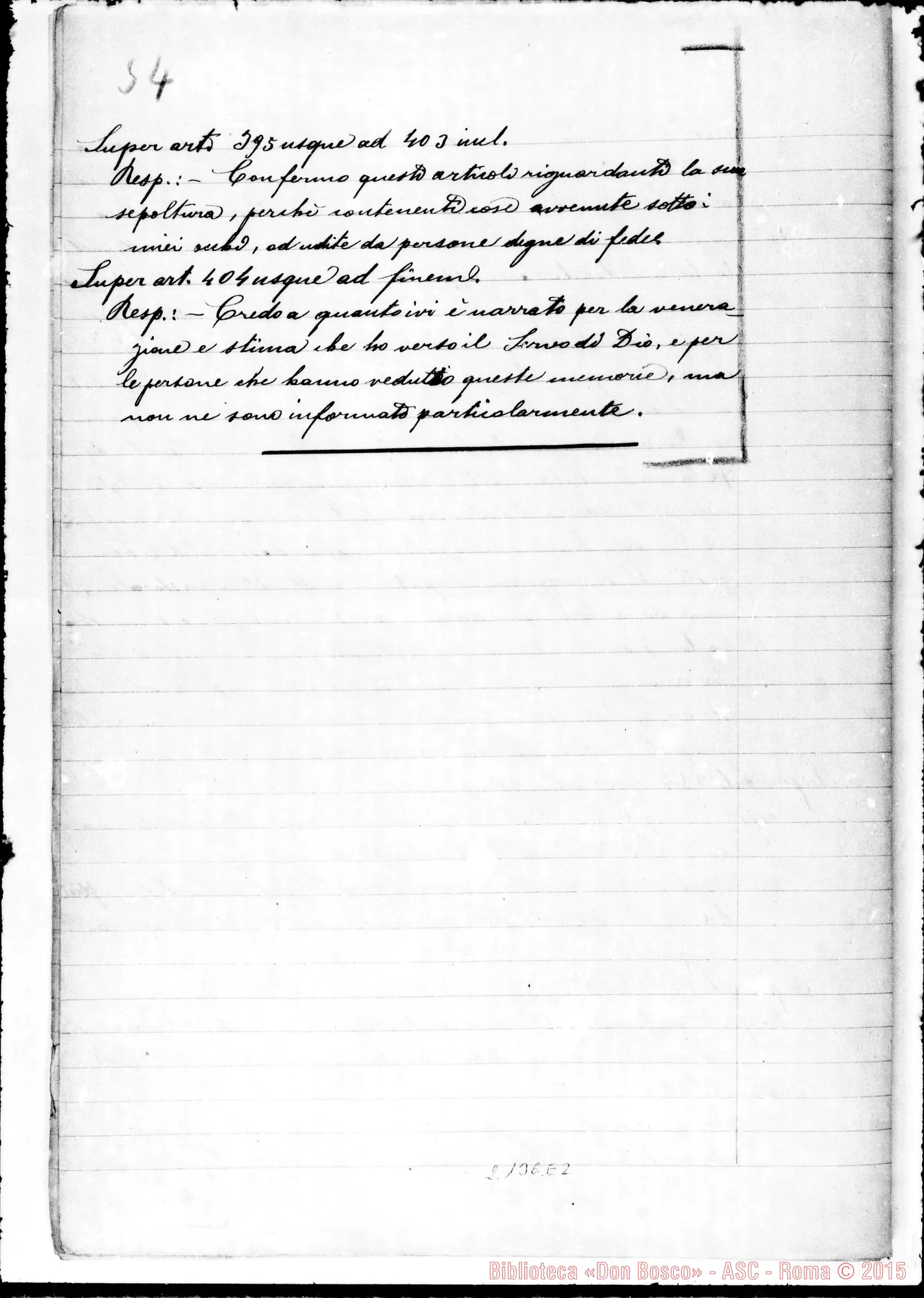 Fotogramma E 2 — D. Ballesio Giacinto: Ms. Copia A