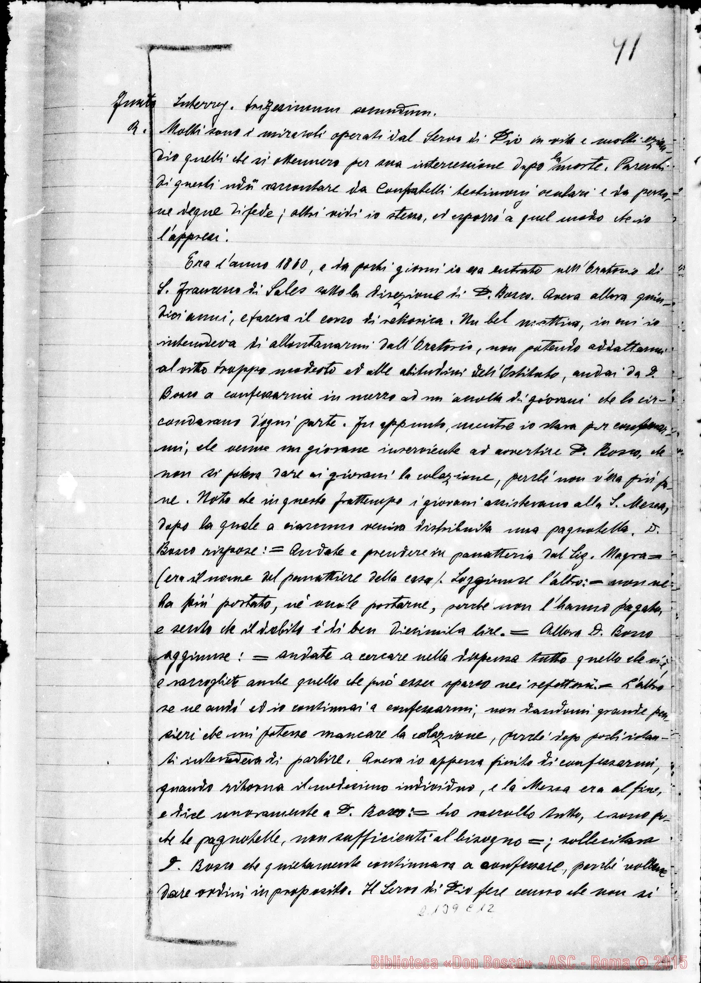 Fotogramma C 12 — D. Dalmazzo Francesco E Branda Giov.: Ms. Copia A