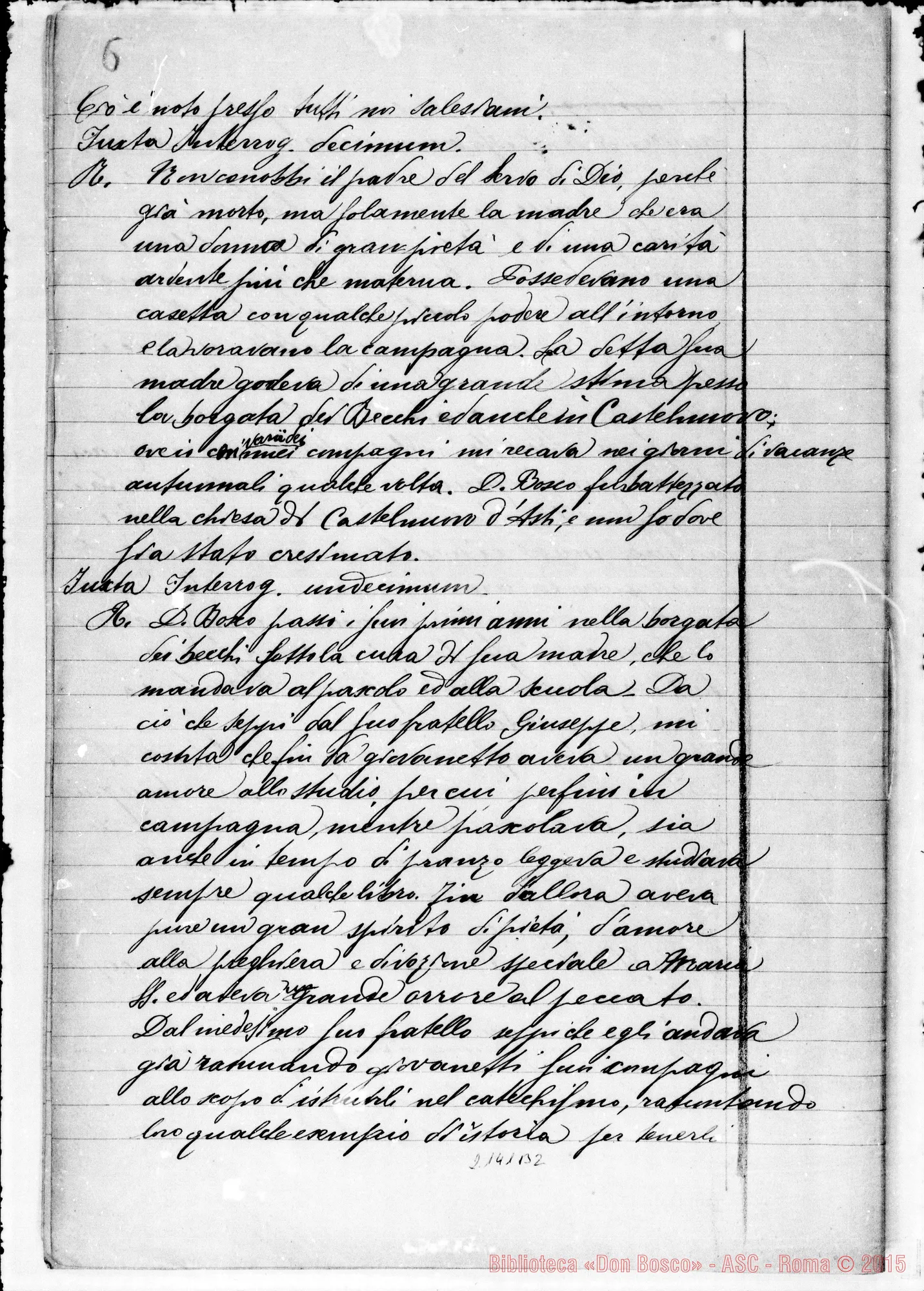 Fotogramma B 2 — D. Enria Pietro: Ms. Copia A