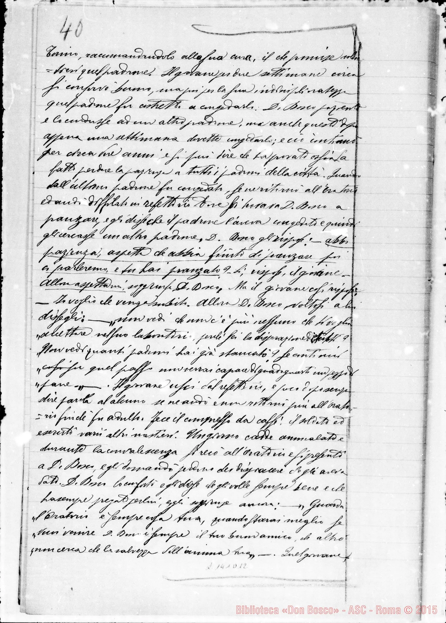 Fotogramma D 12 — D. Enria Pietro: Ms. Copia A