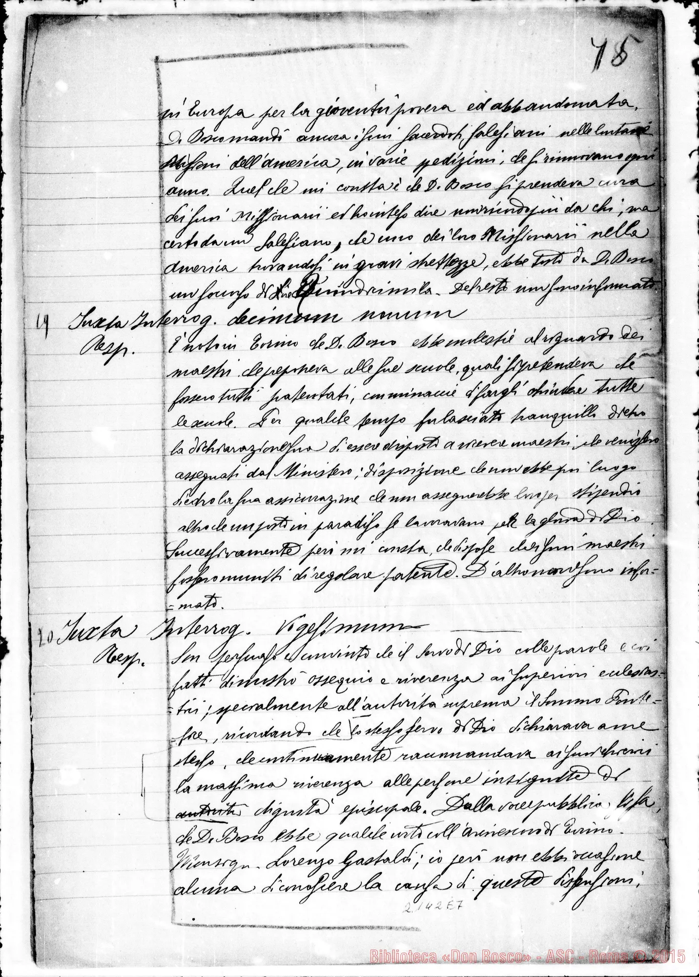 Fotogramma E 7 — D. Murialdo Leonardo: Ms. Copia A