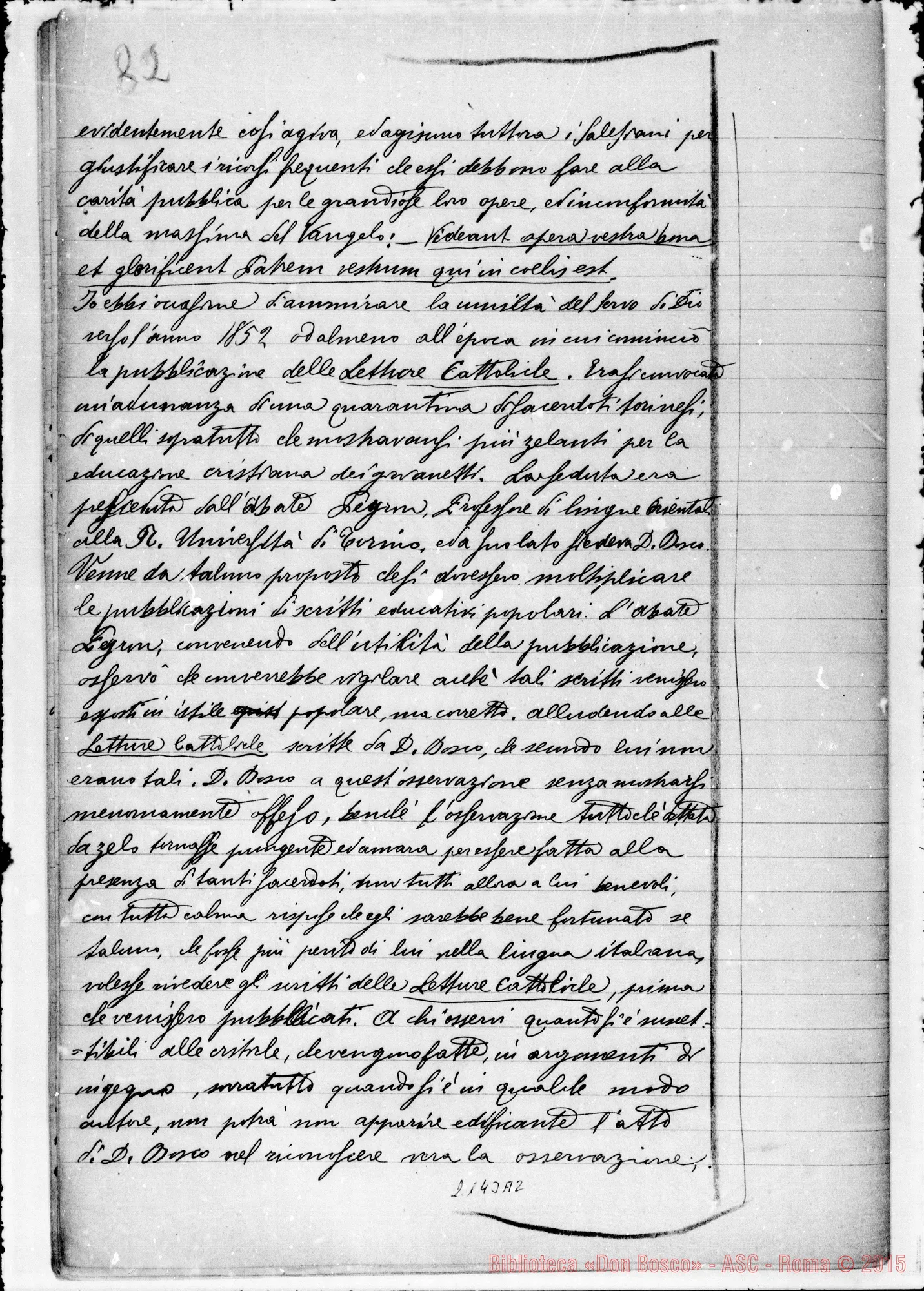 Fotogramma A 2 — D. Murialdo Leonardo: Ms. Copia A