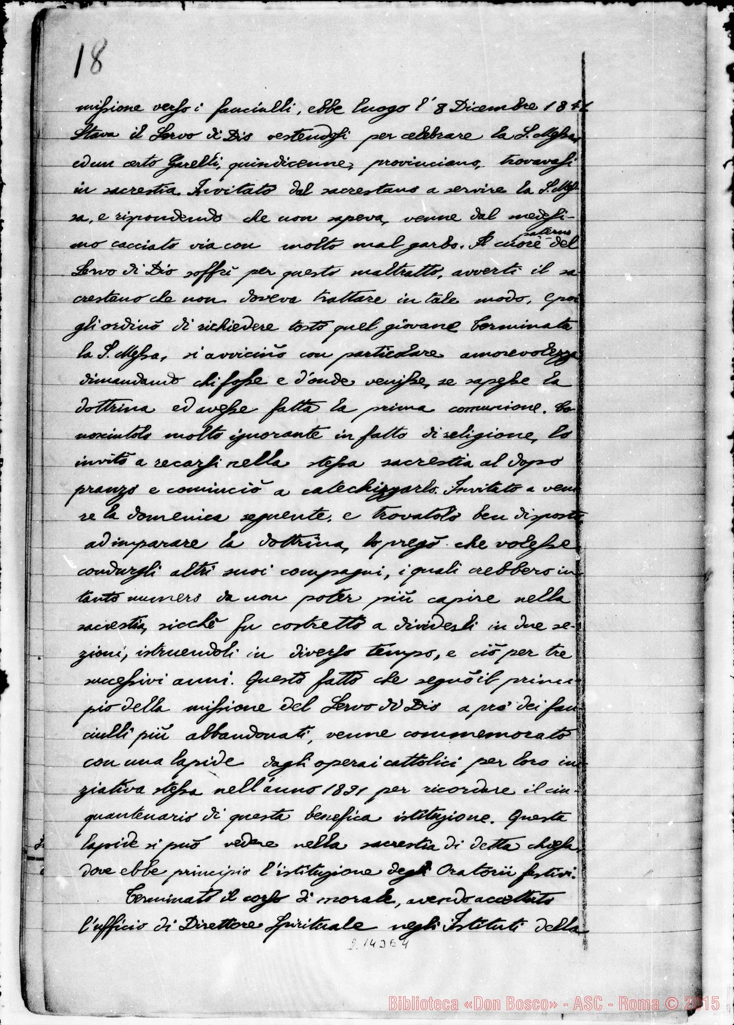 Fotogramma E 4 — Mons. Cagliero D. Giovanni: Ms. Copia A
