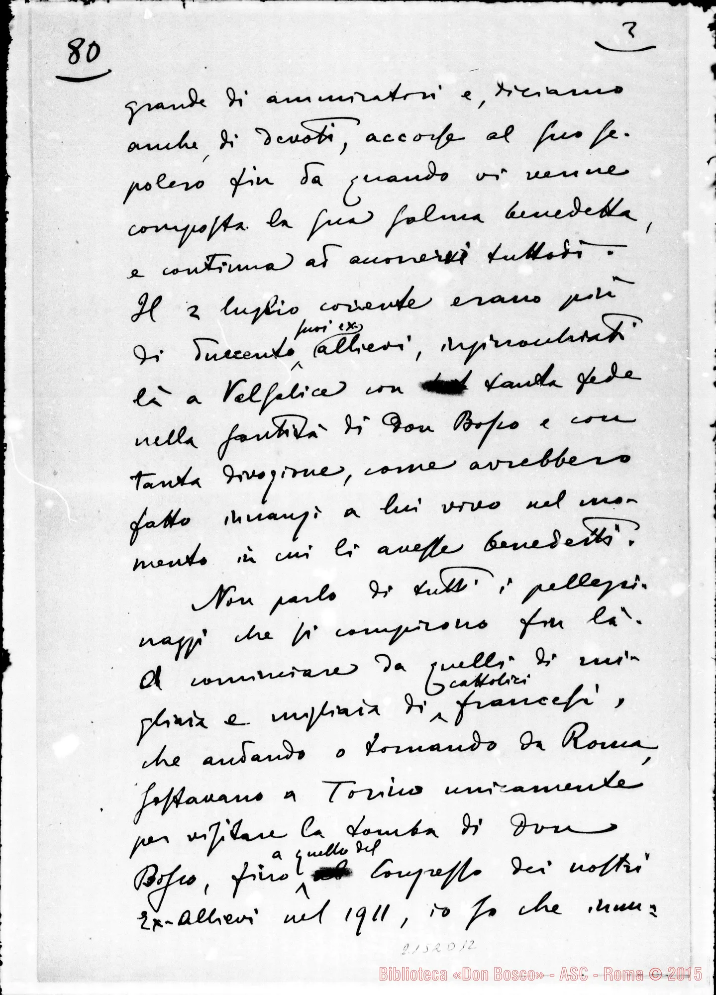 Fotogramma D 12 — Appunti preparatori per la deposizione. Ms. Cagliero