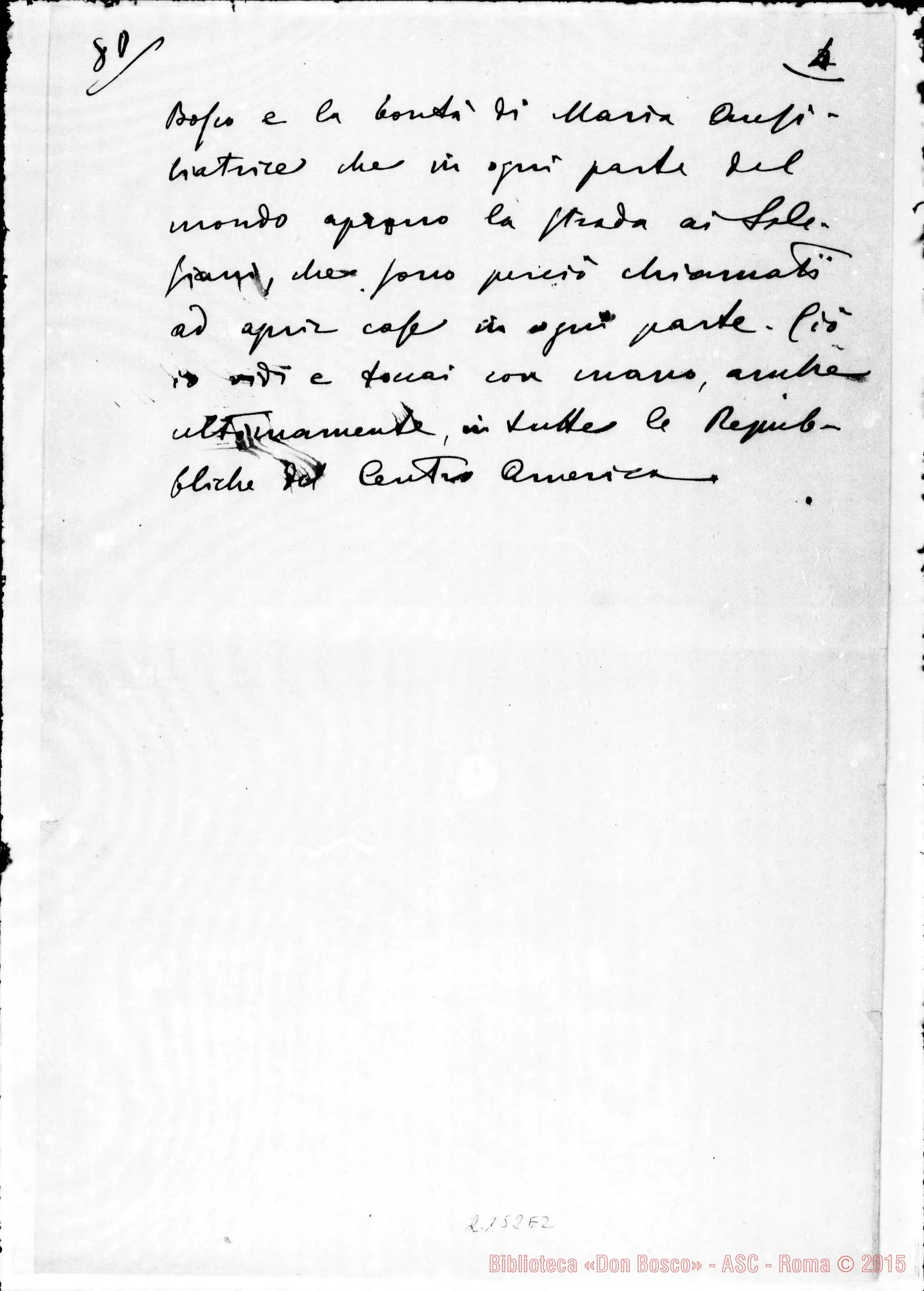 Fotogramma E 2 — Appunti preparatori per la deposizione. Ms. Cagliero