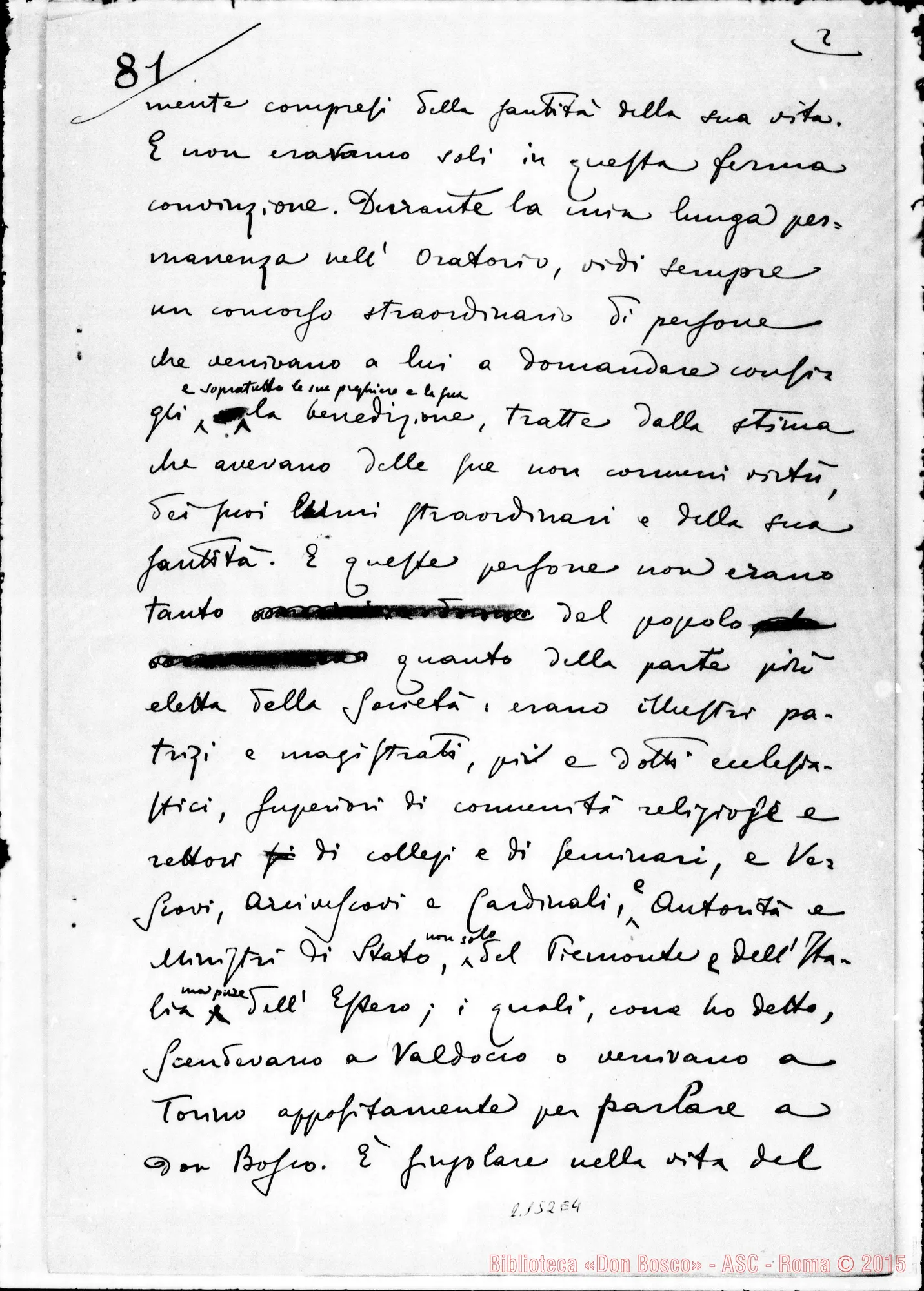 Fotogramma E 4 — Appunti preparatori per la deposizione. Ms.