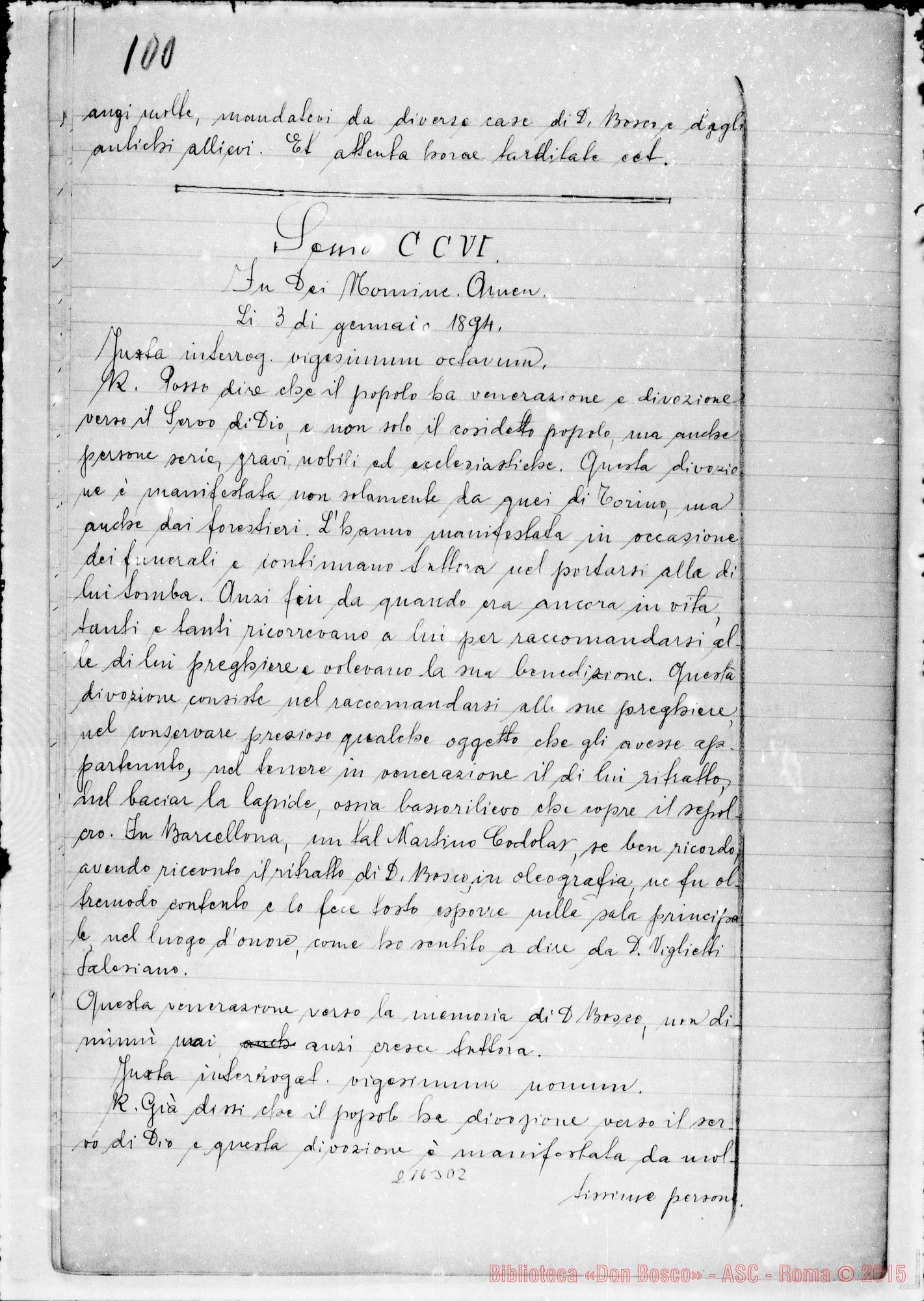 Fotogramma D 2 — D. Piano Giov. Batt., Rossi Giuseppe: Ms. Copia A