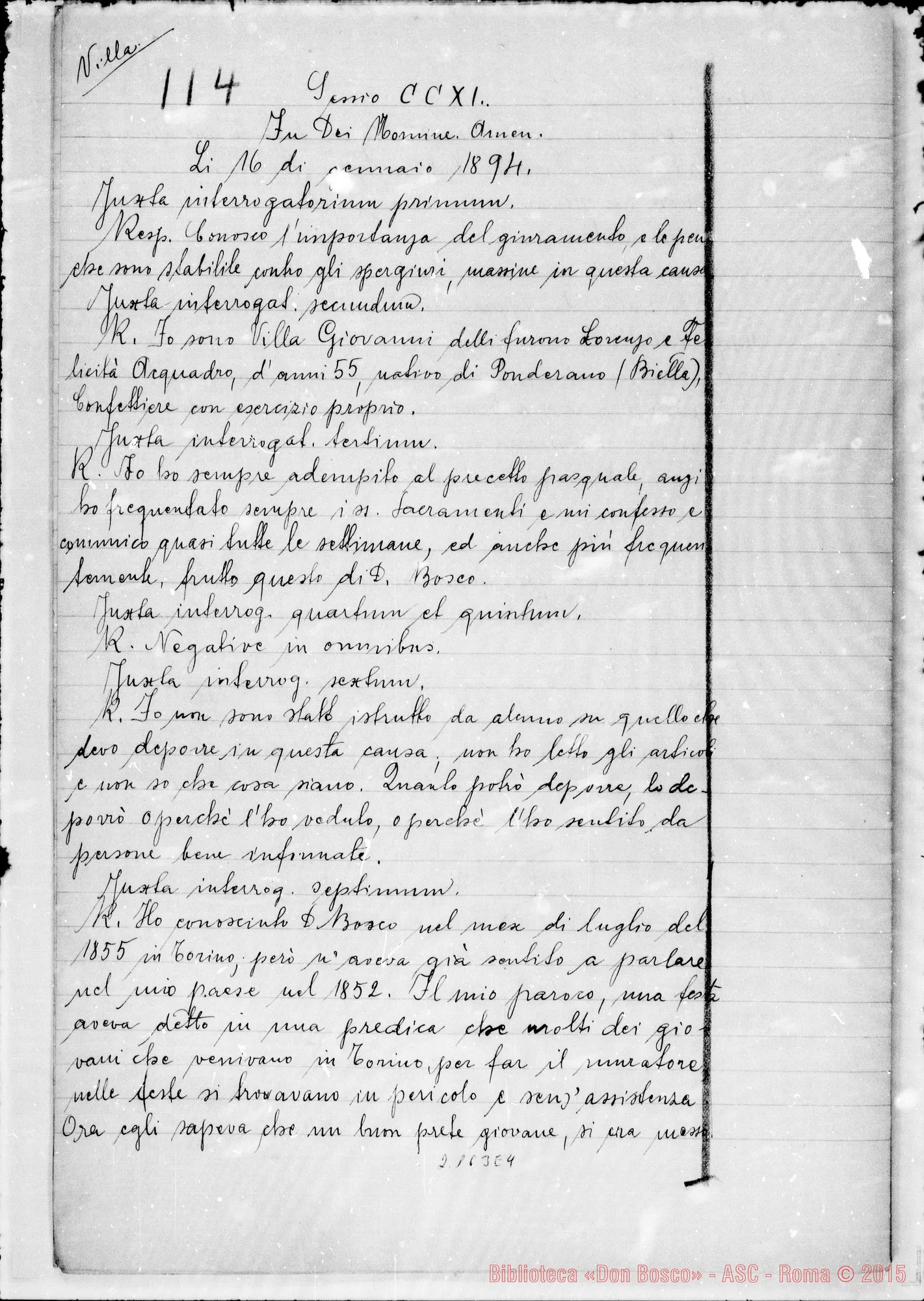 Fotogramma E 4 — D. Piano Giov. Batt., Rossi Giuseppe: Ms. Copia A
