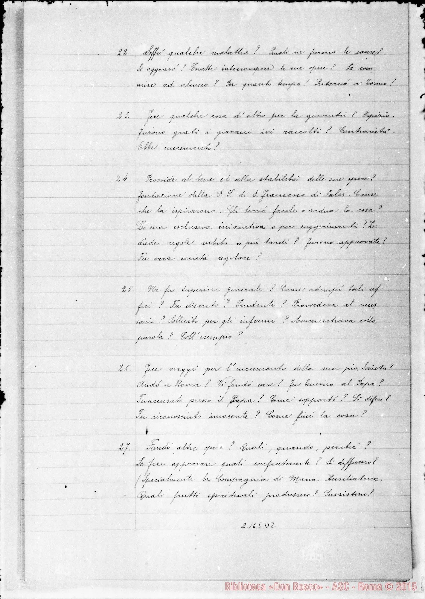 Fotogramma D 2 — D. Barberis Giulio. Ms.: Deposizione al processo. Appunti