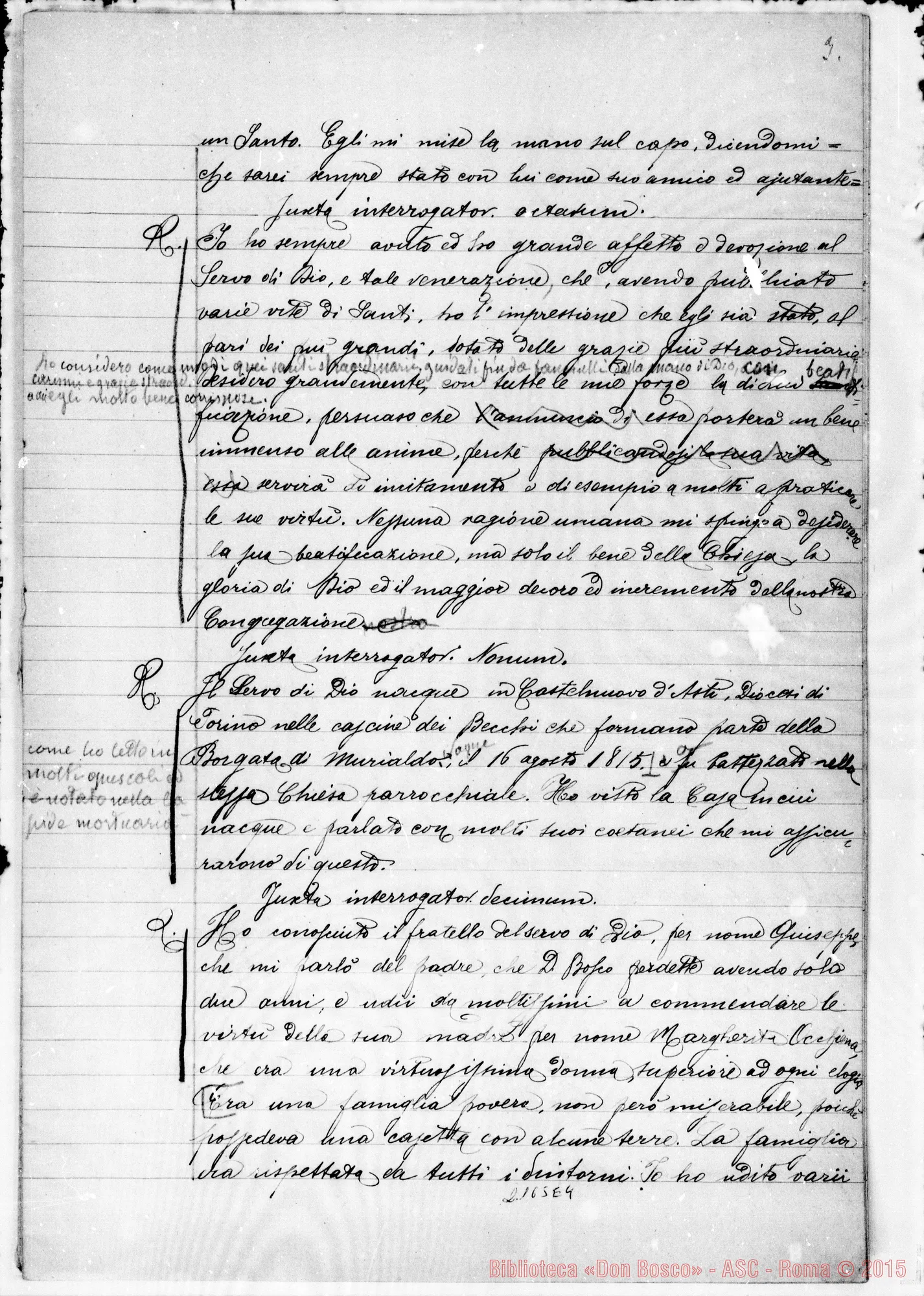 Fotogramma E 4 — D. Barberis Giulio. Ms.: Deposizione al processo. Appunti
