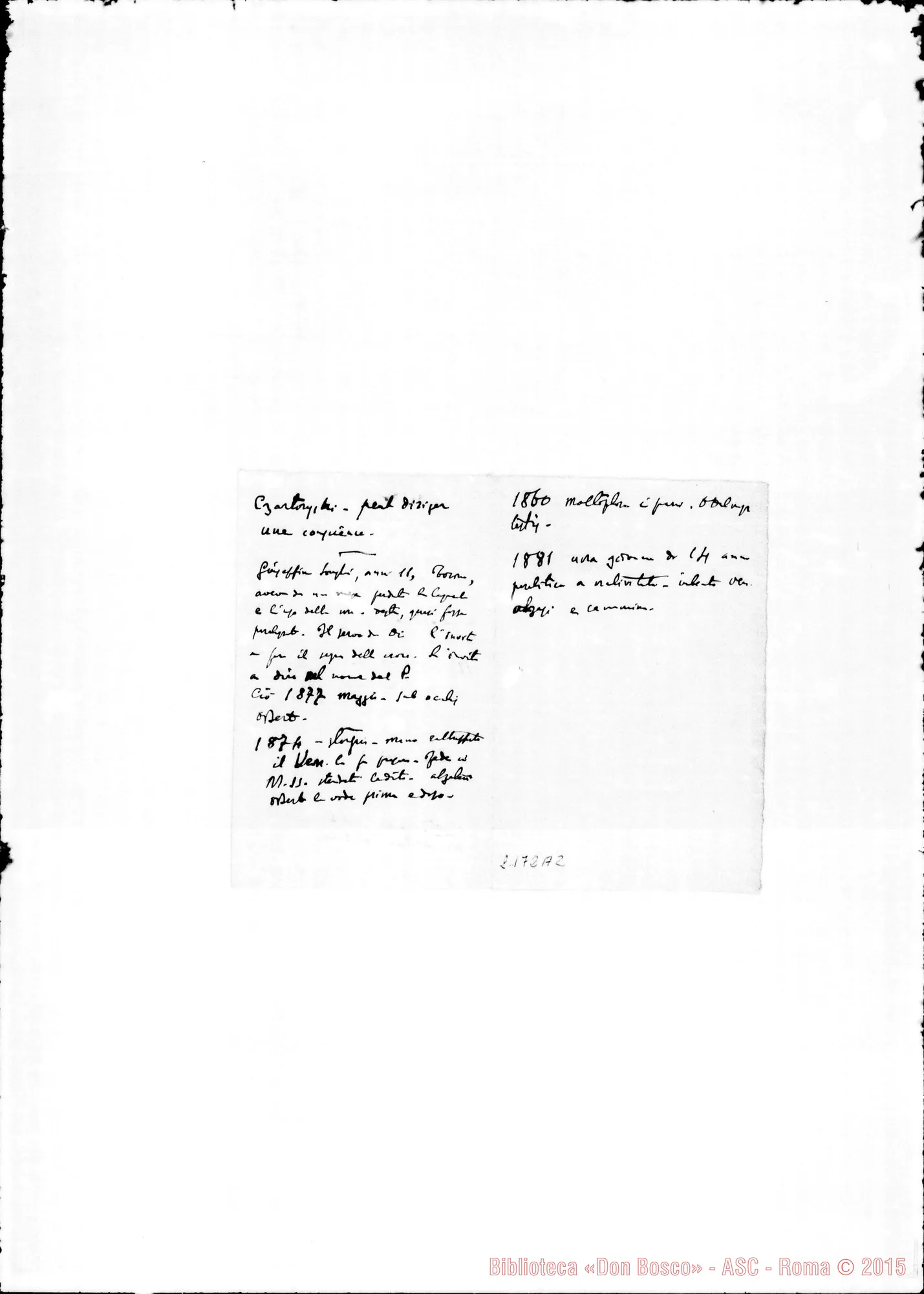 Fotogramma A 2 — D. Pisceta Luigi: Ms. Copia A