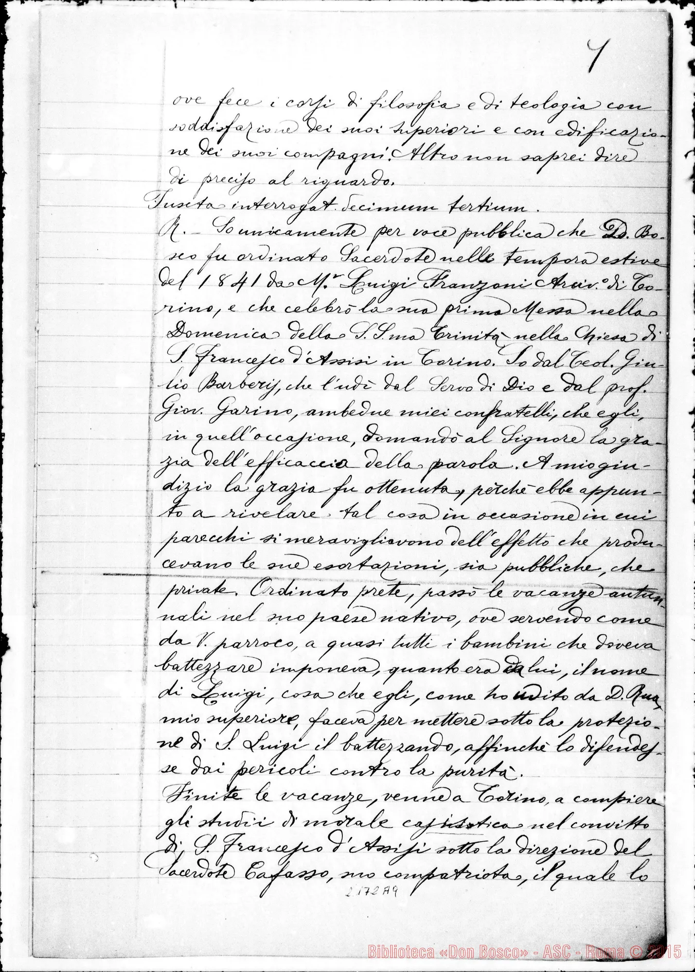 Fotogramma A 9 — D. Pisceta Luigi: Ms. Copia A
