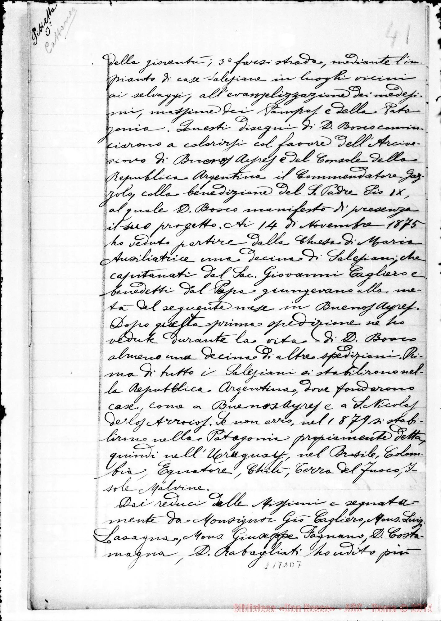 Fotogramma D 7 — D. Pisceta Luigi: Ms. Copia A