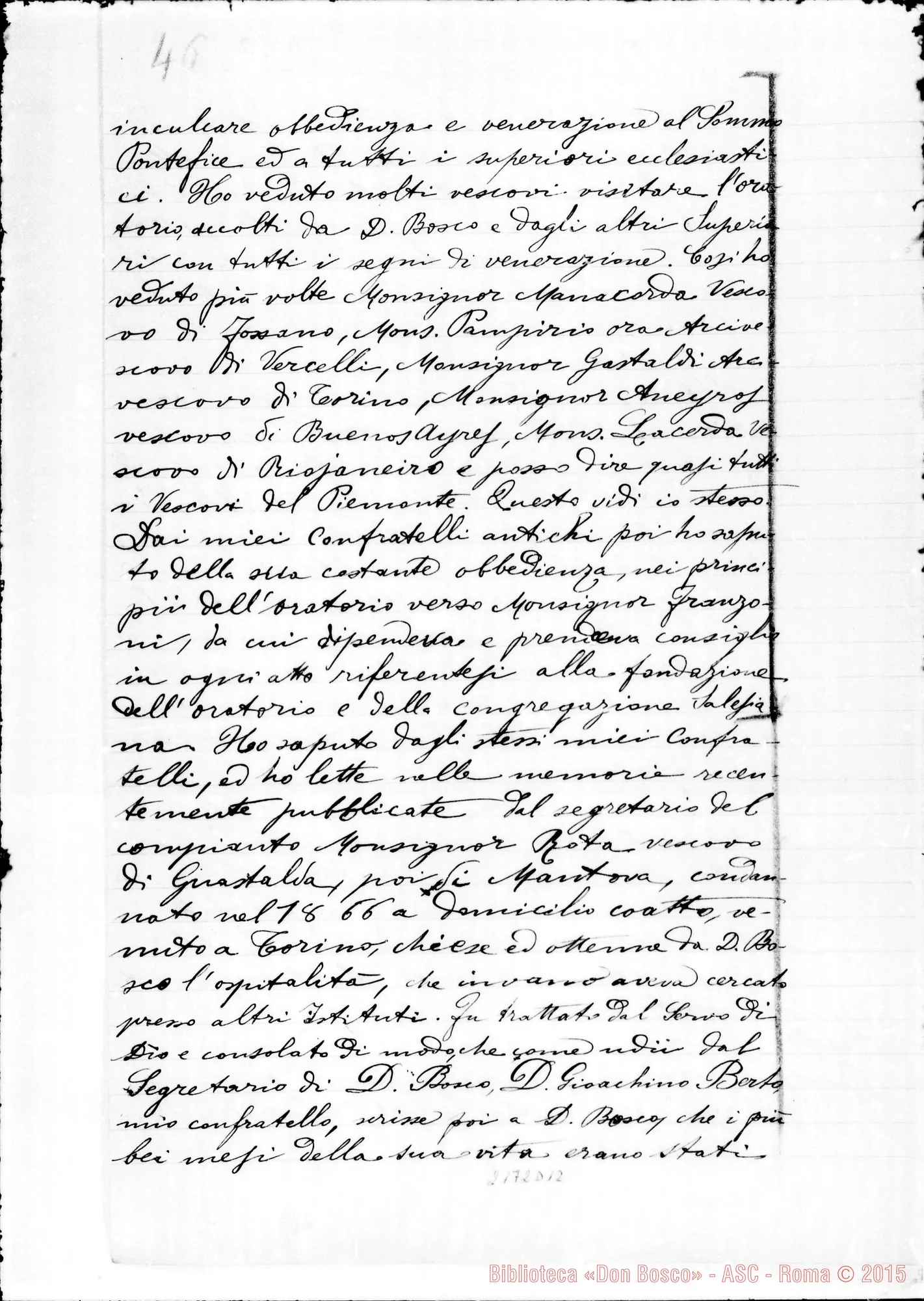 Fotogramma D 12 — D. Pisceta Luigi: Ms. Copia A