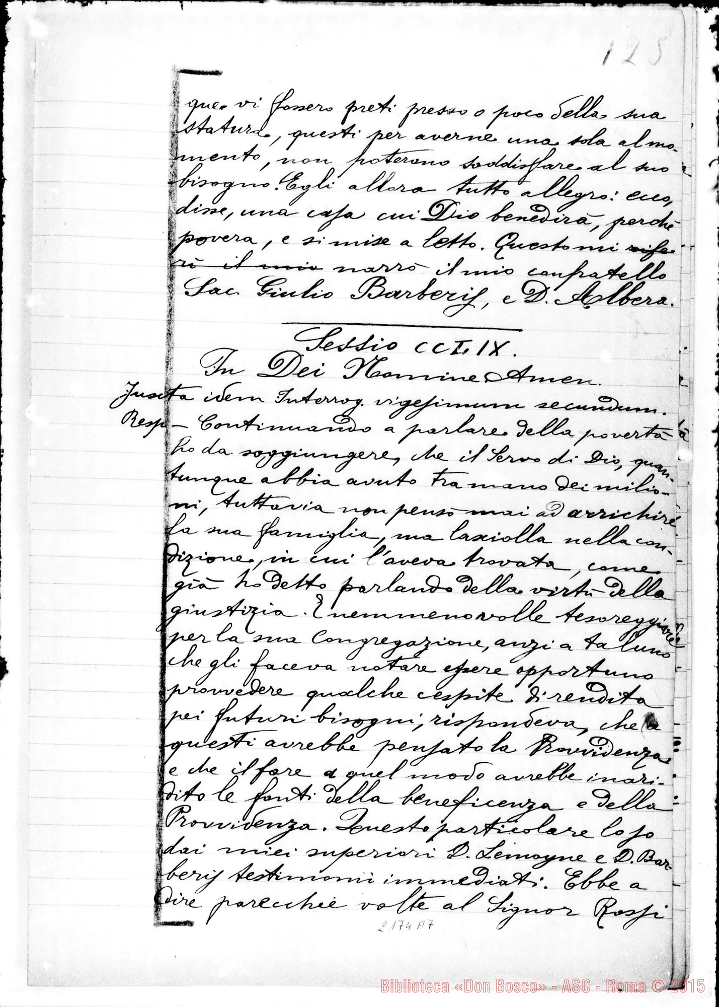 Fotogramma A 7 — D. Pisceta Luigi: Ms. Copia A